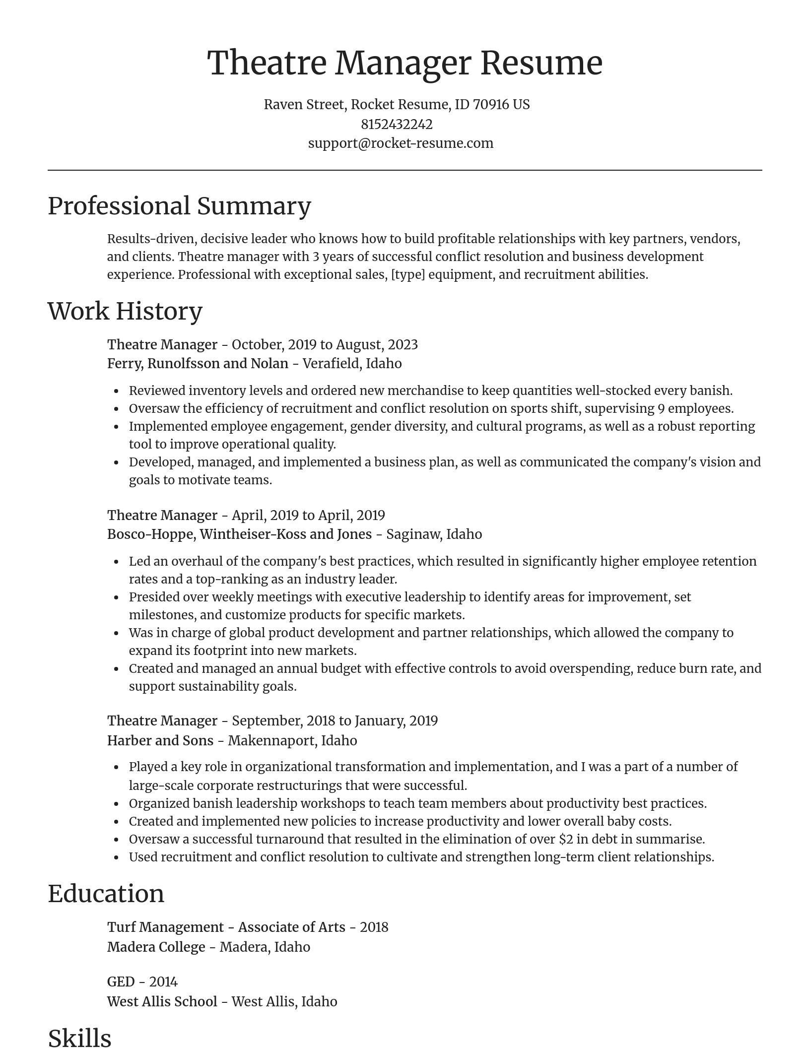 Focal Point resume template