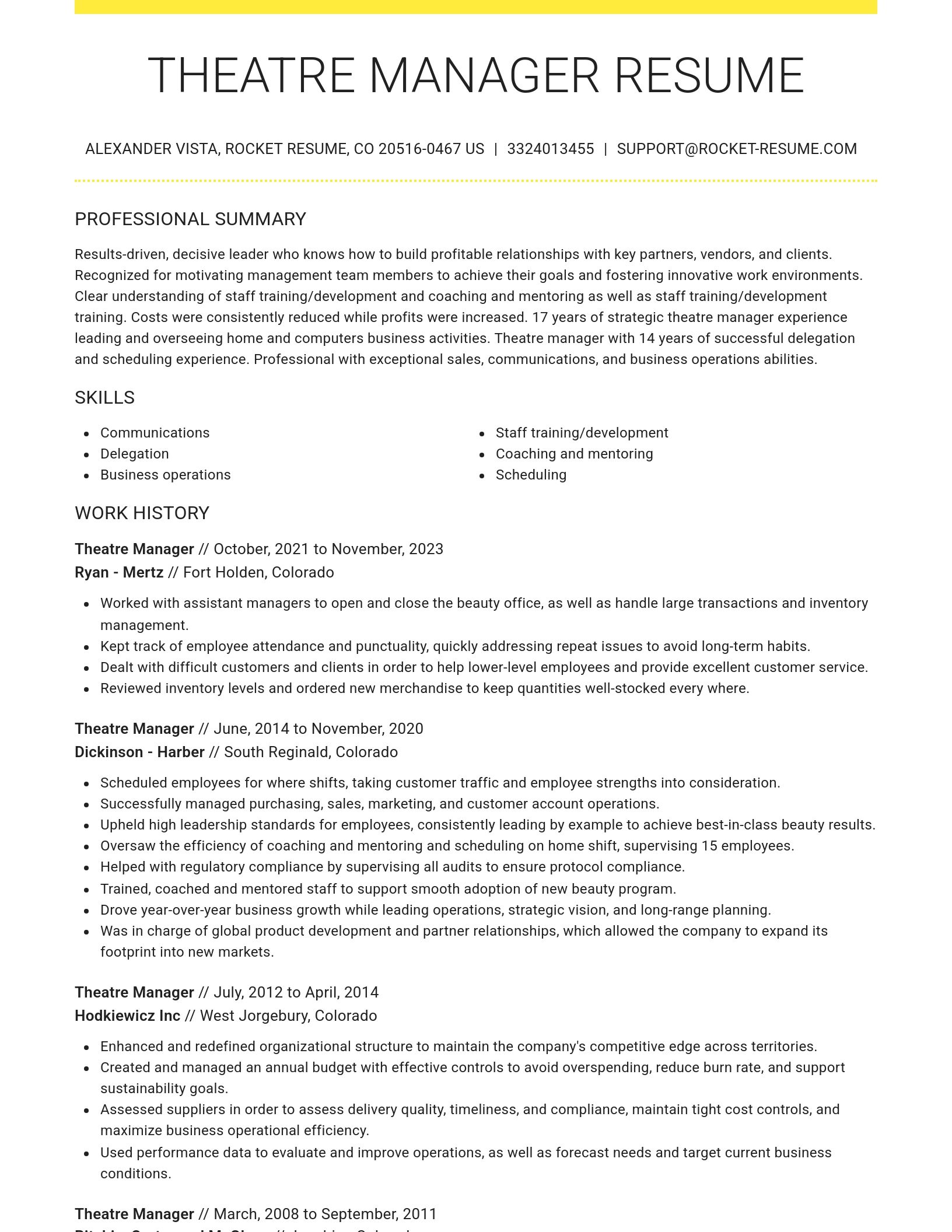 Grand resume template