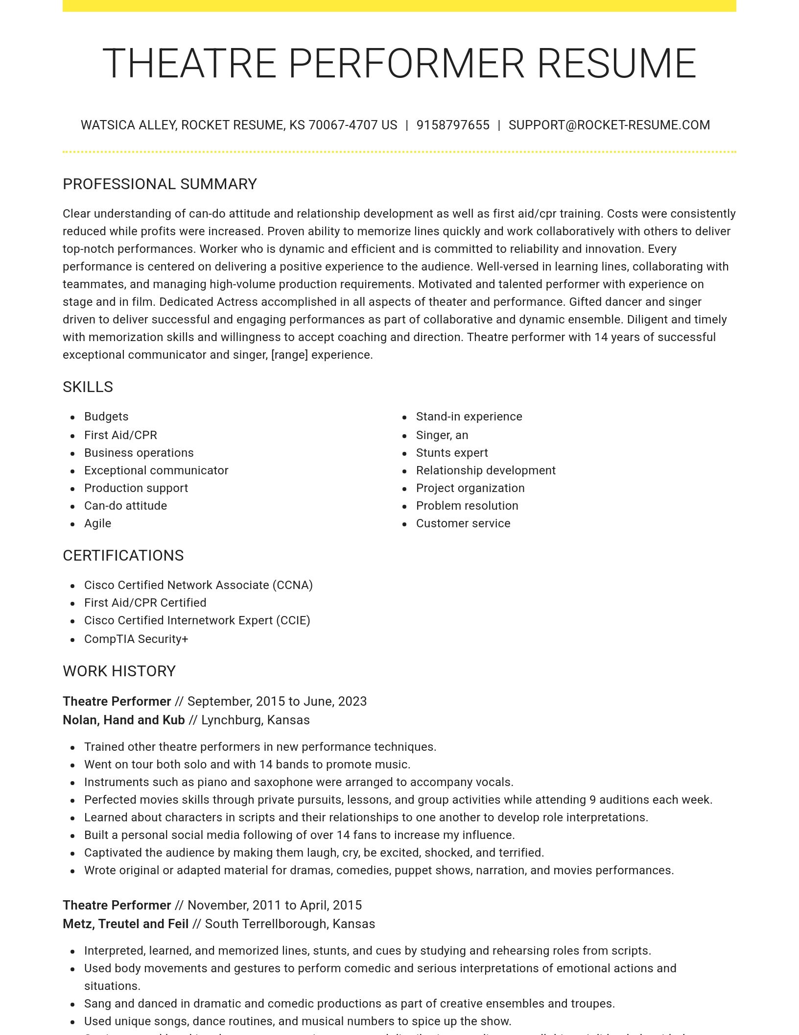 Grand resume template