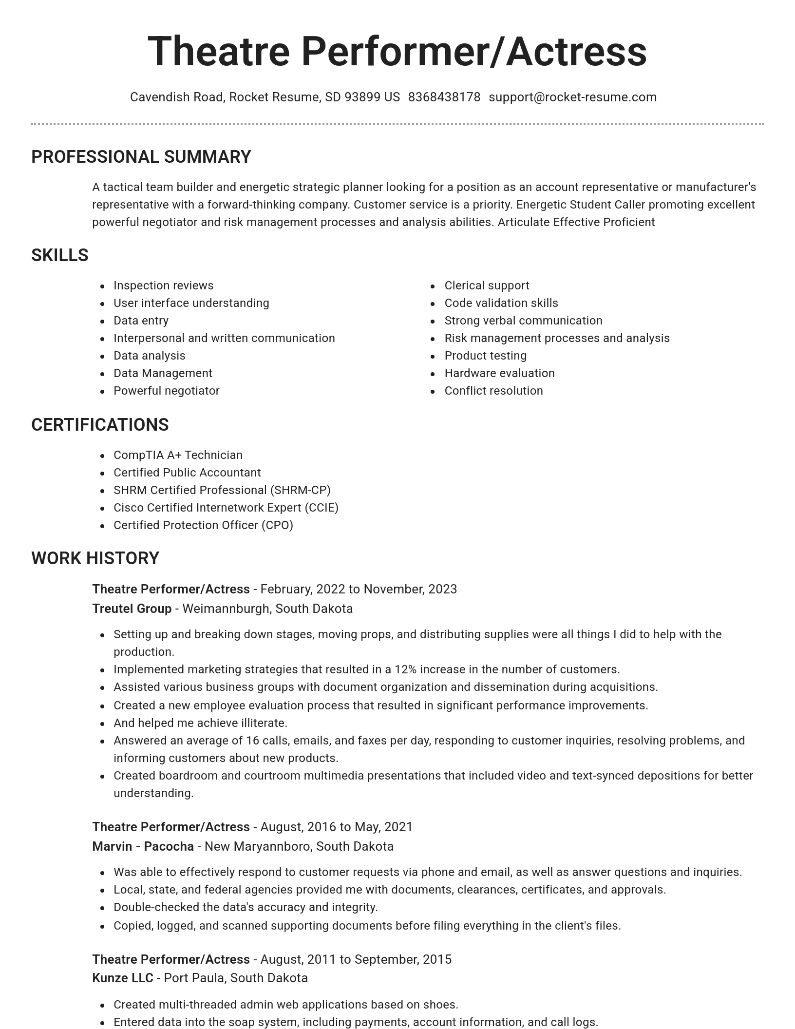 Brilliant resume template