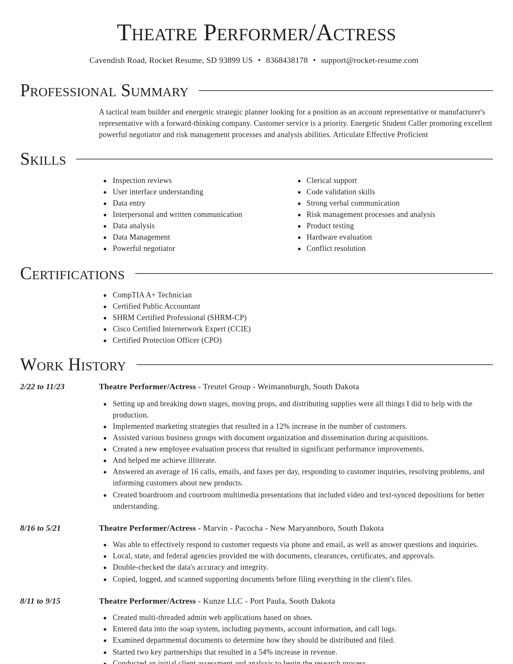 Director resume template
