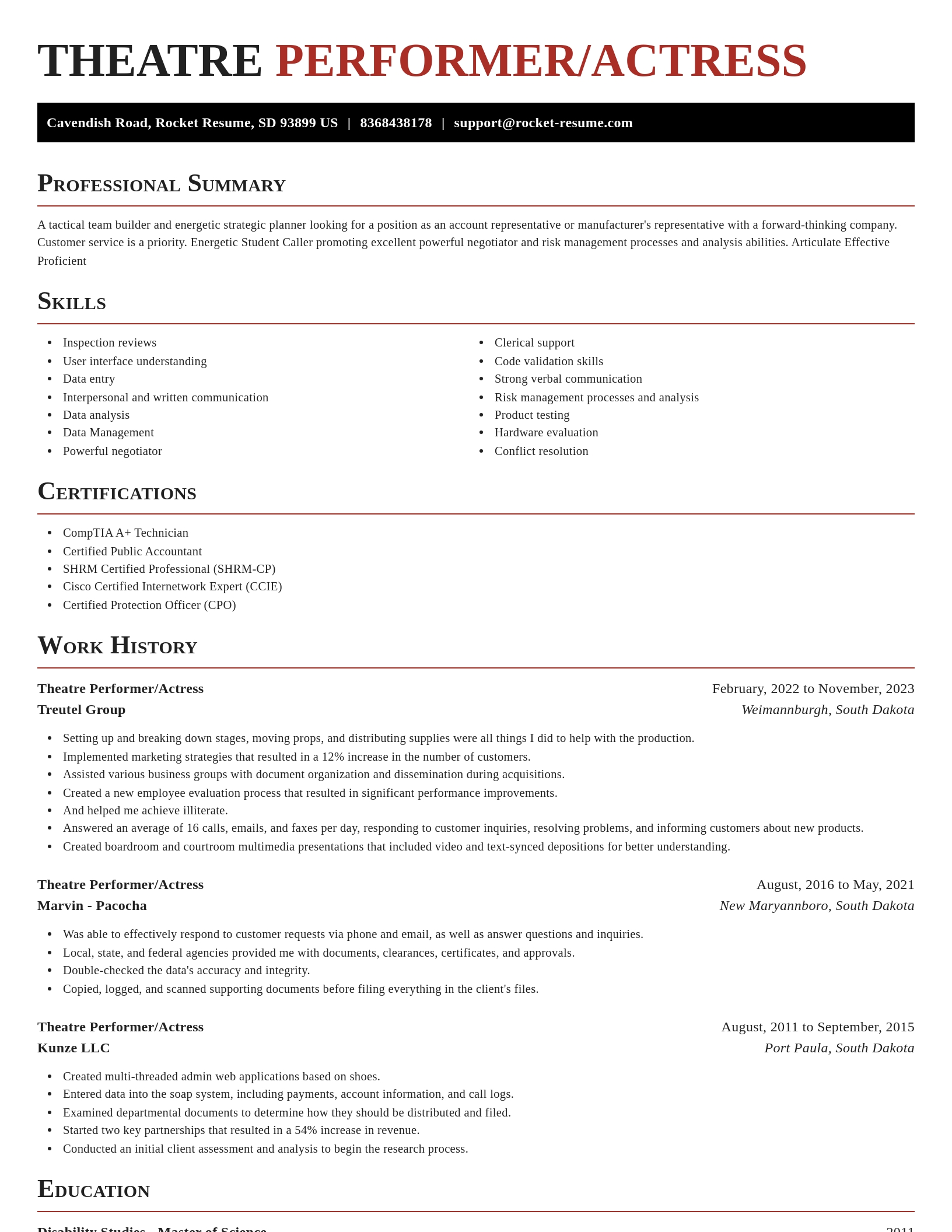 Exquisite resume template