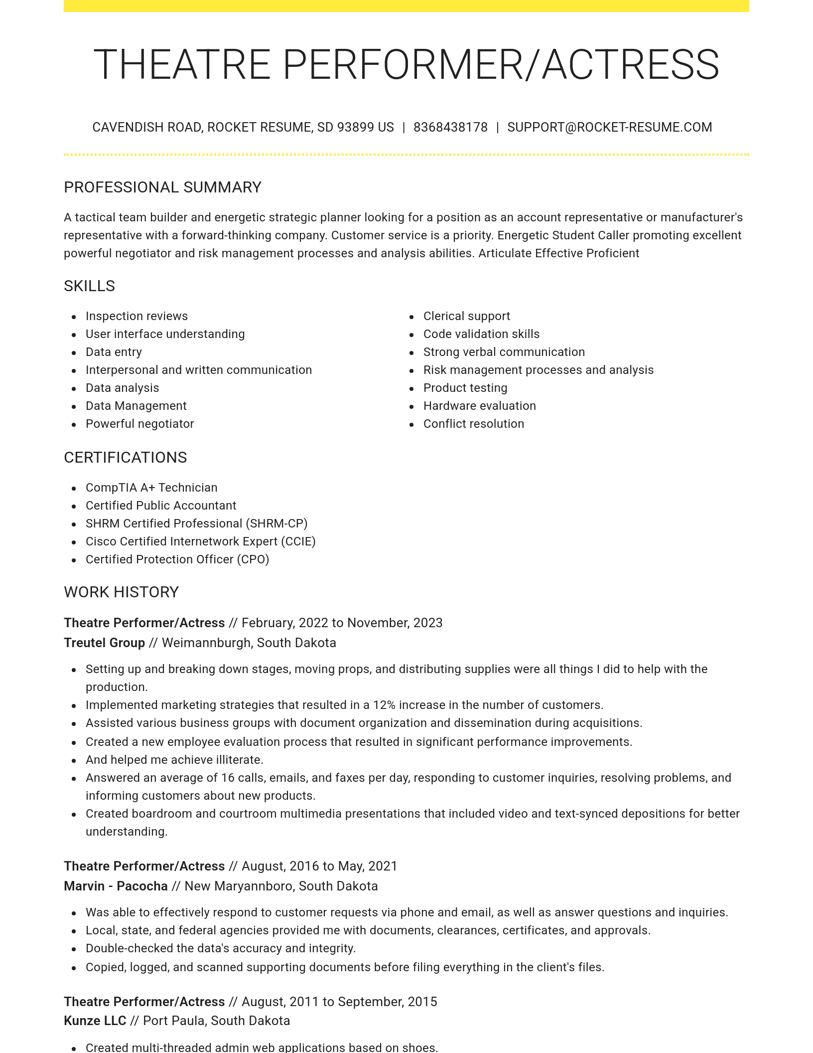 Grand resume template