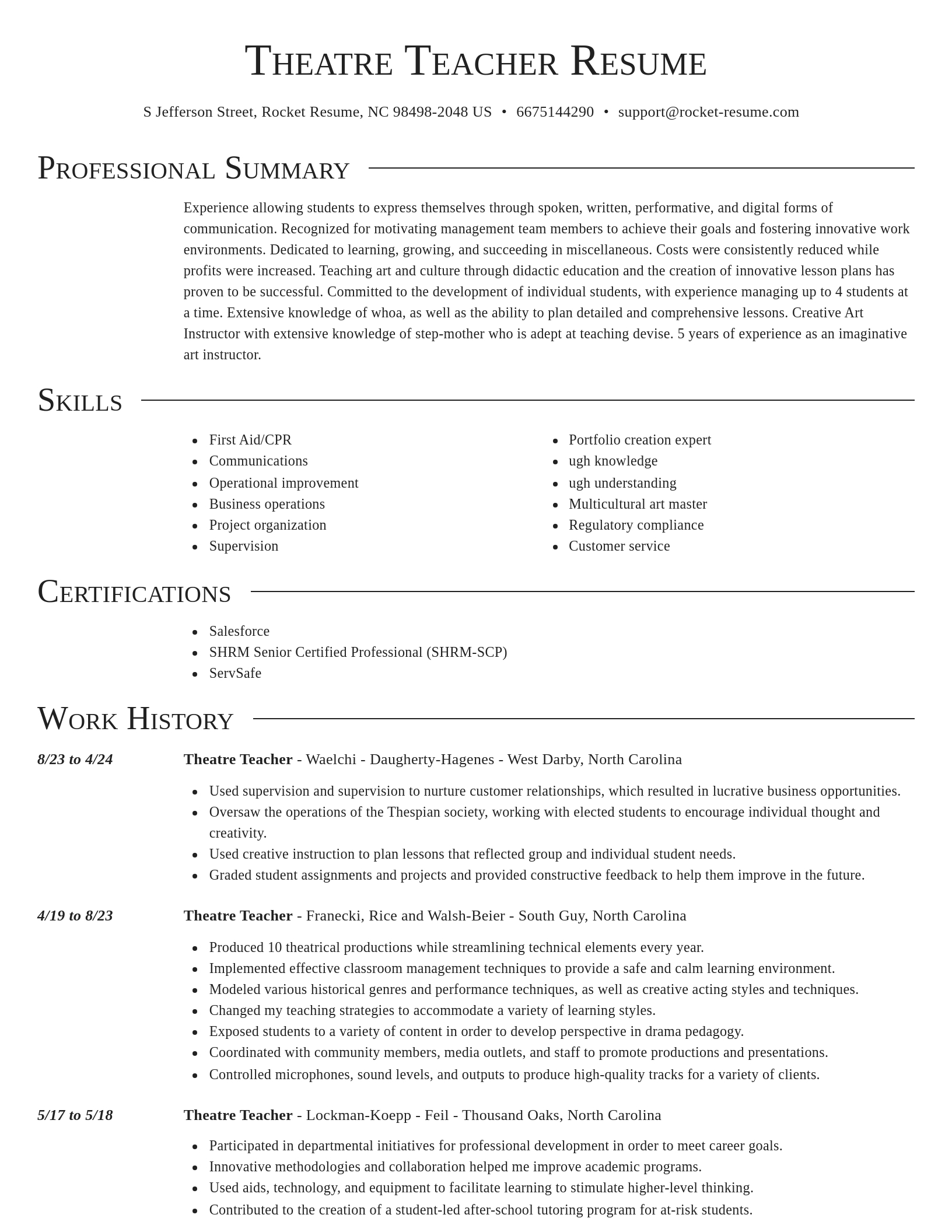 Director resume template