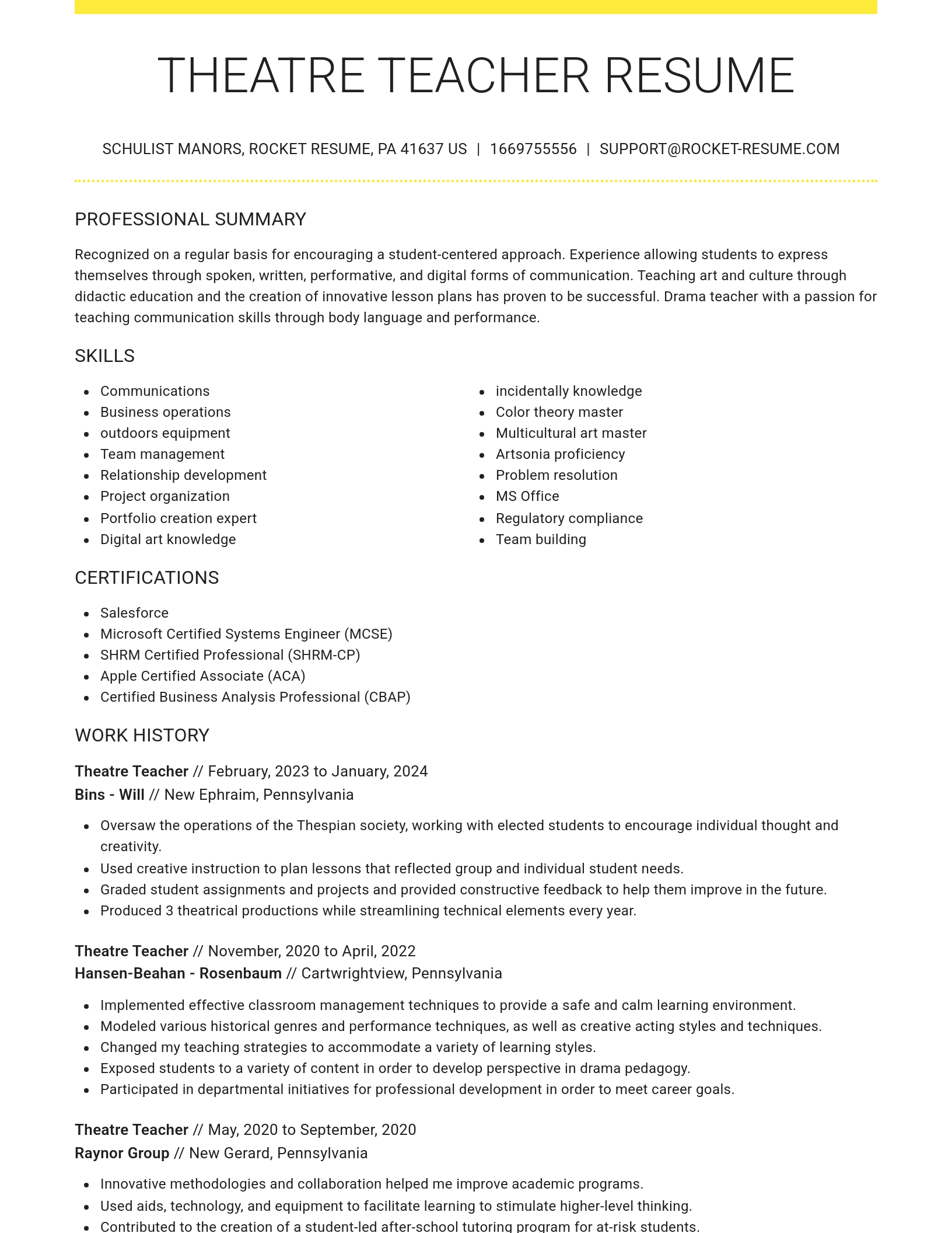 Grand resume template