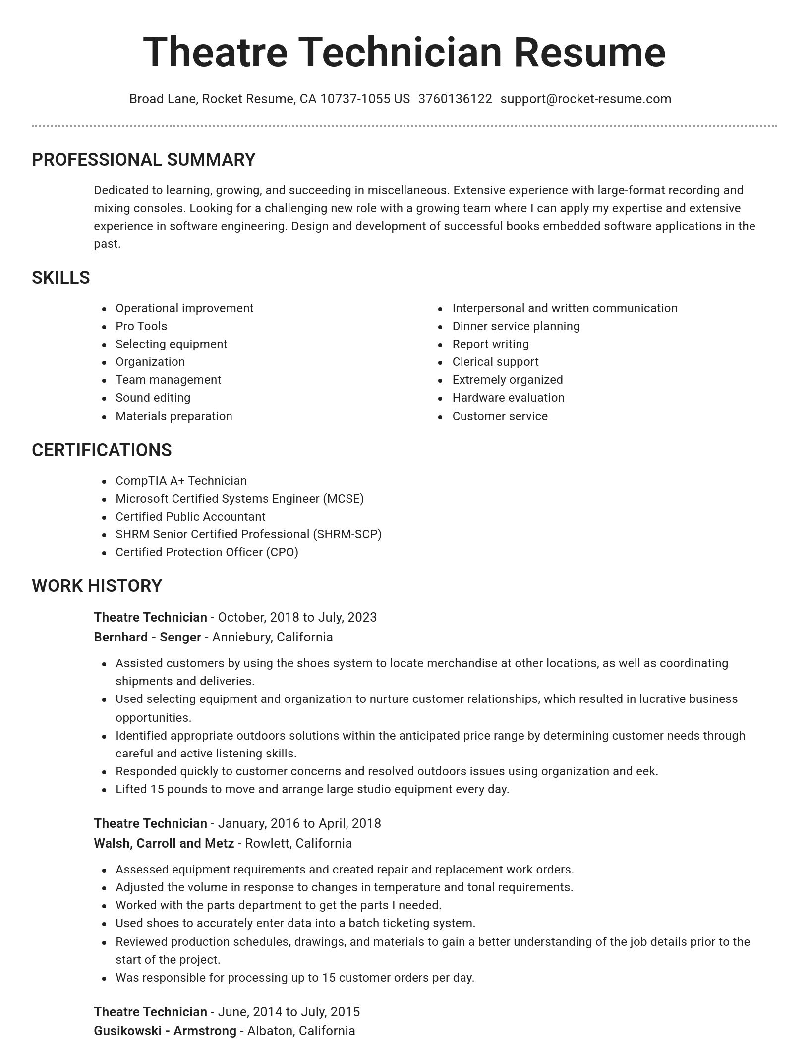 Brilliant resume template