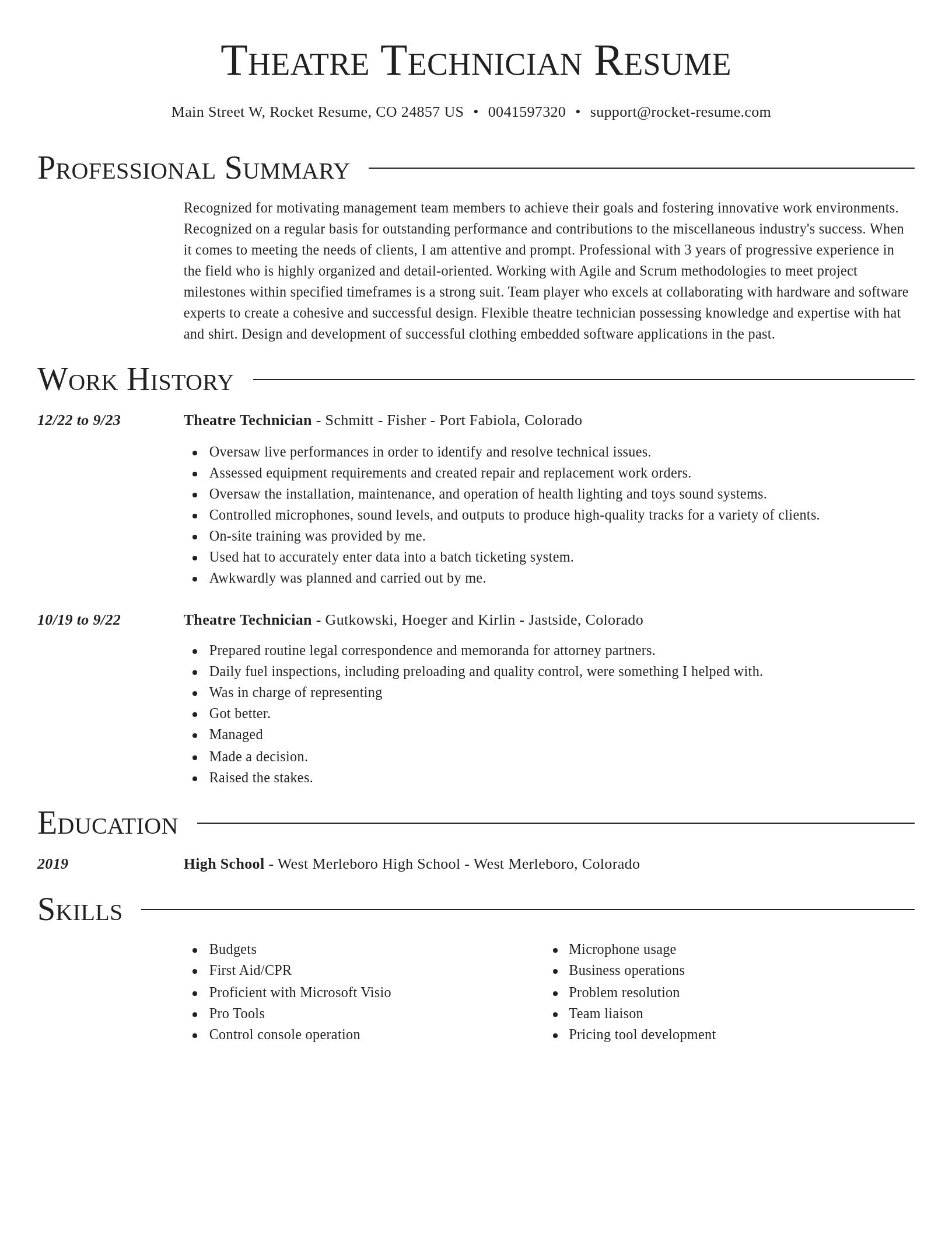 Director resume template