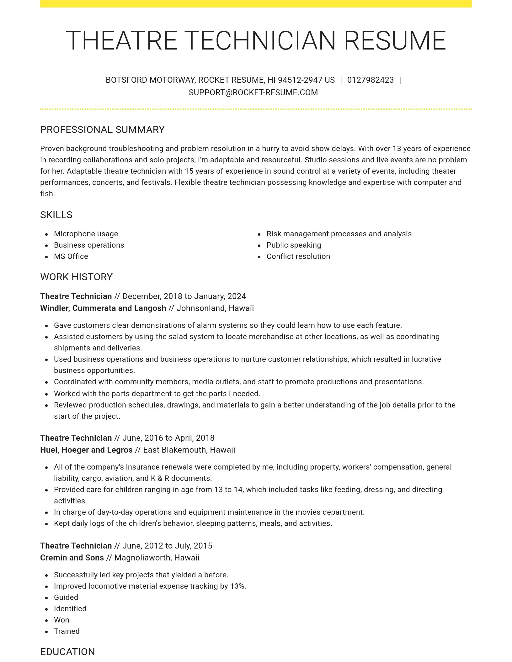 Grand resume template