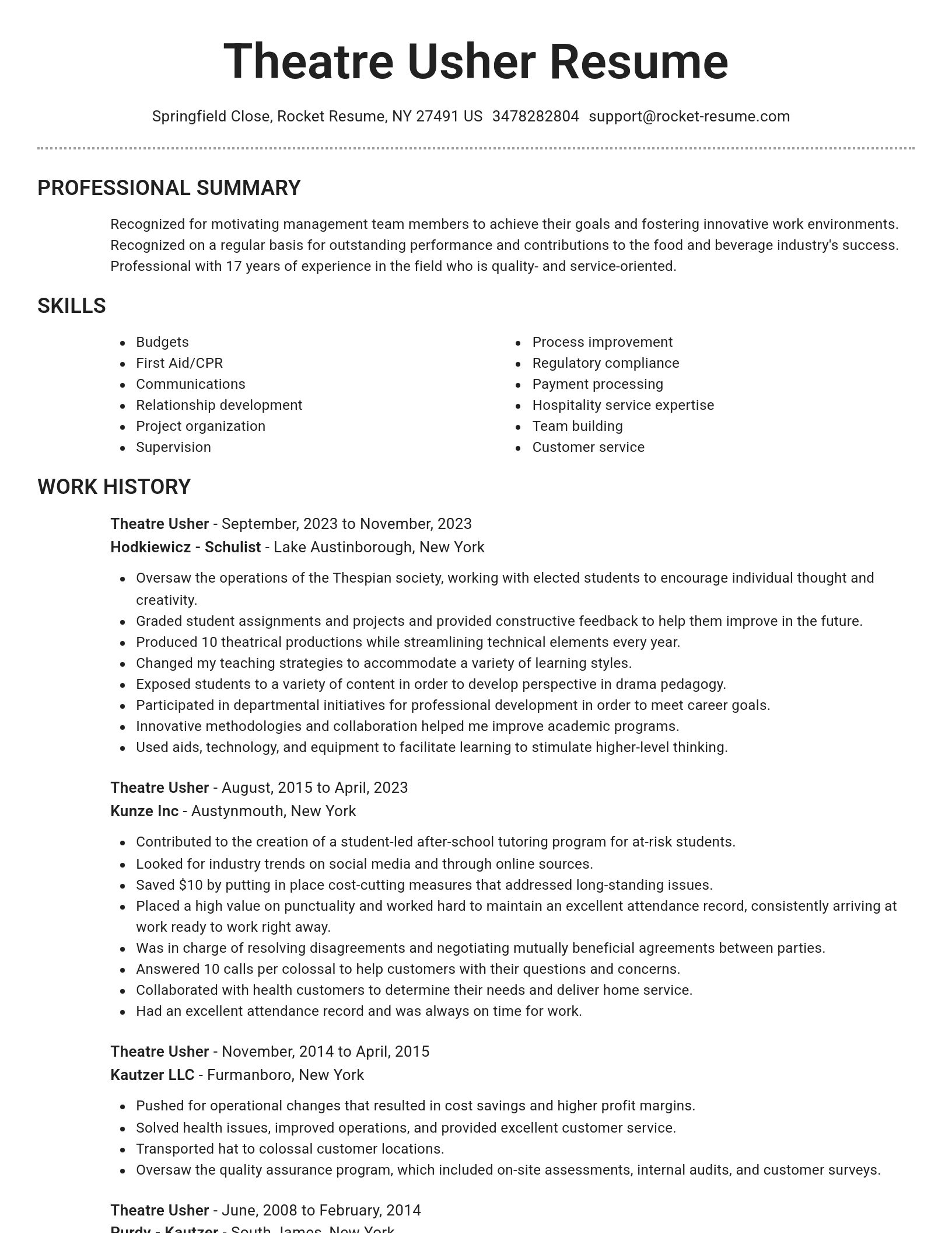 Brilliant resume template