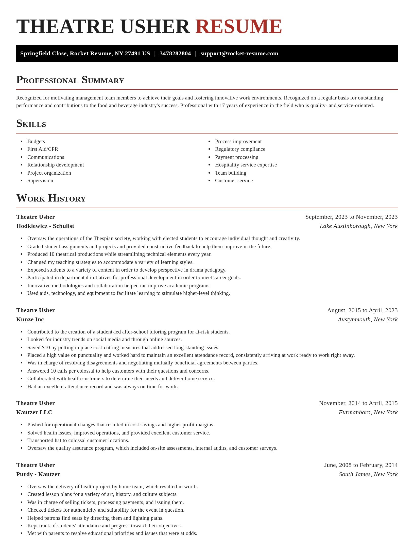 Exquisite resume template