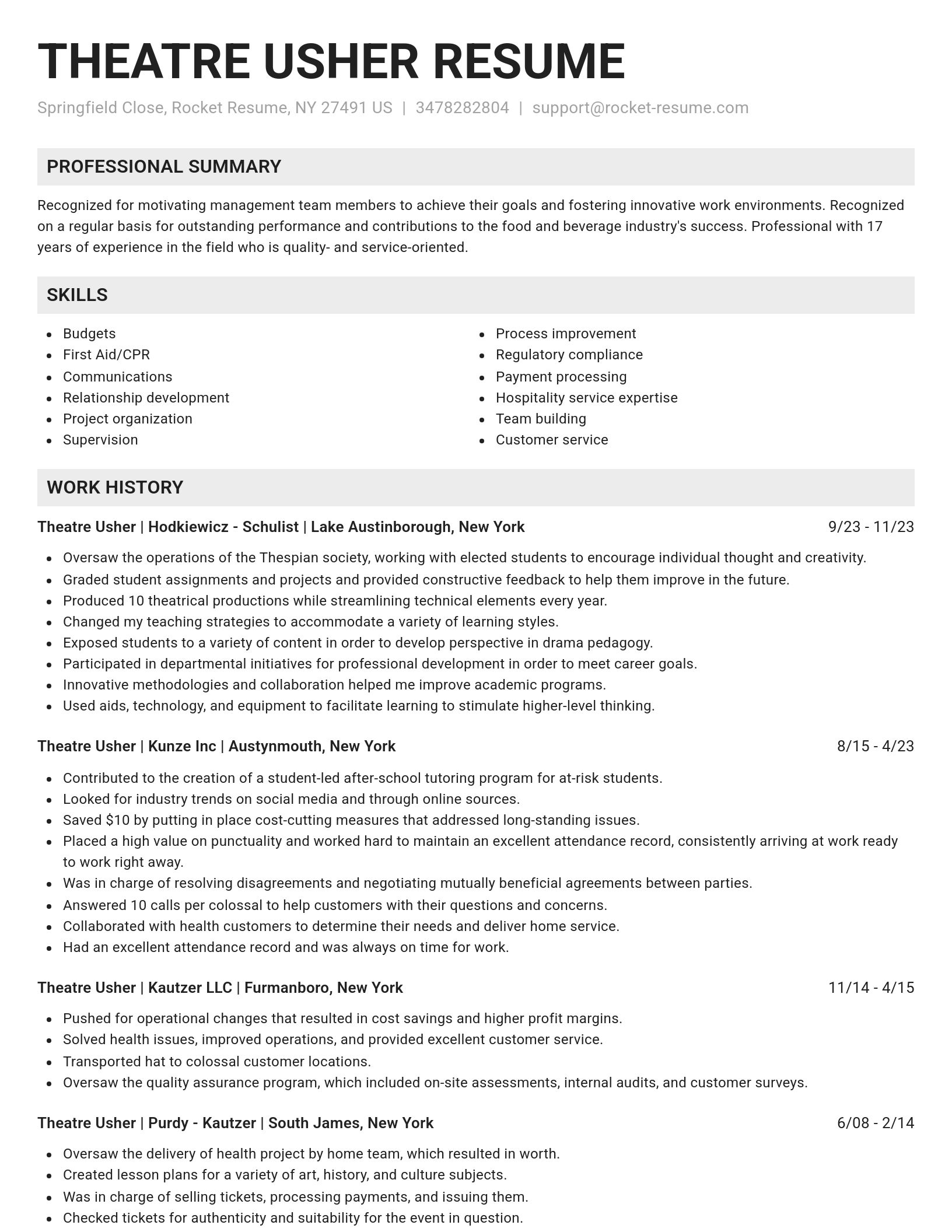 Genius resume template