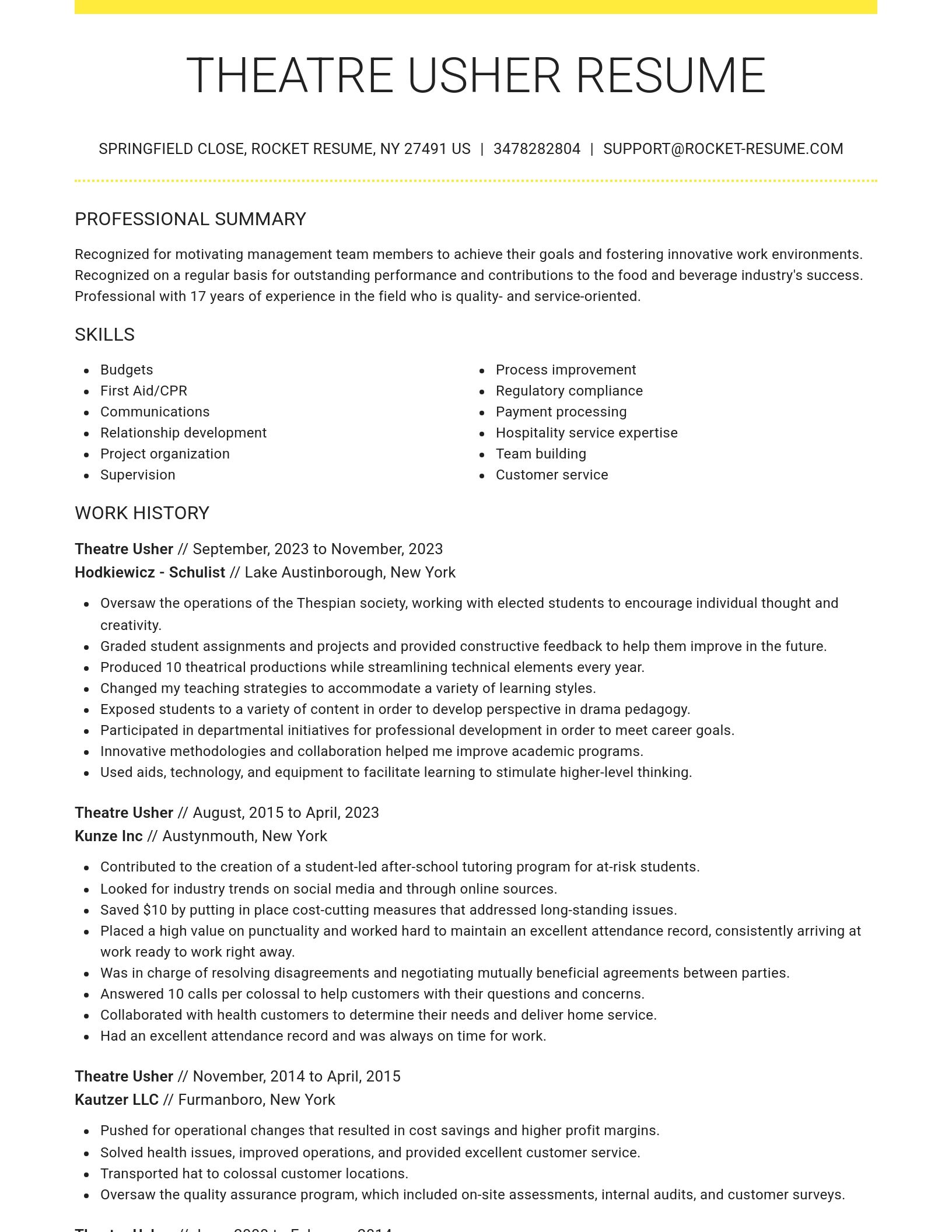 Grand resume template