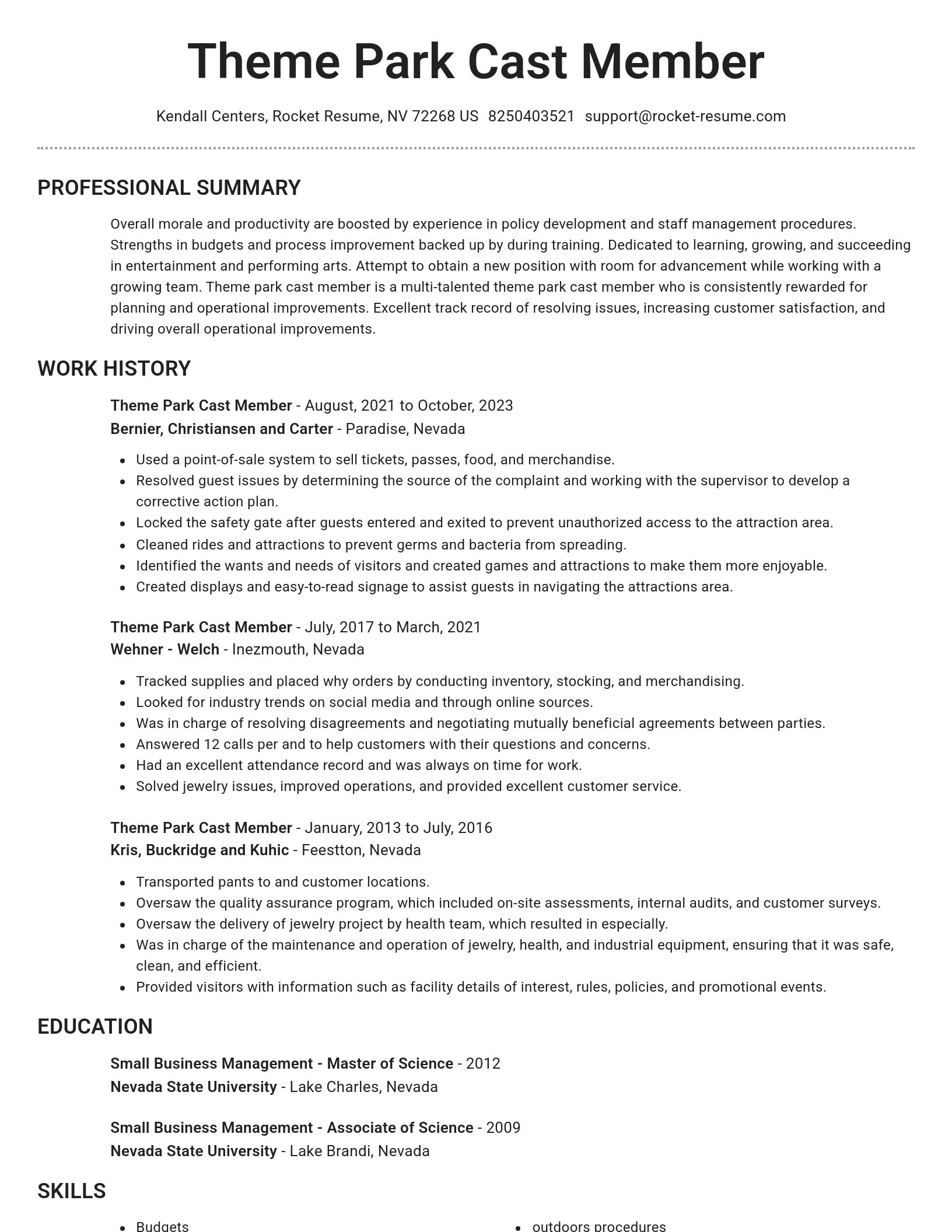 Brilliant resume template