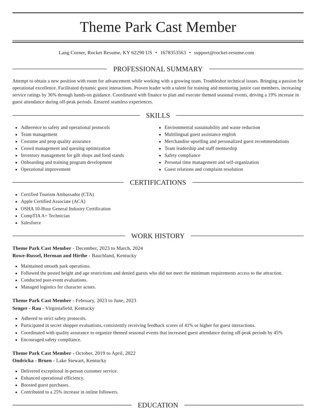 Elegant resume template