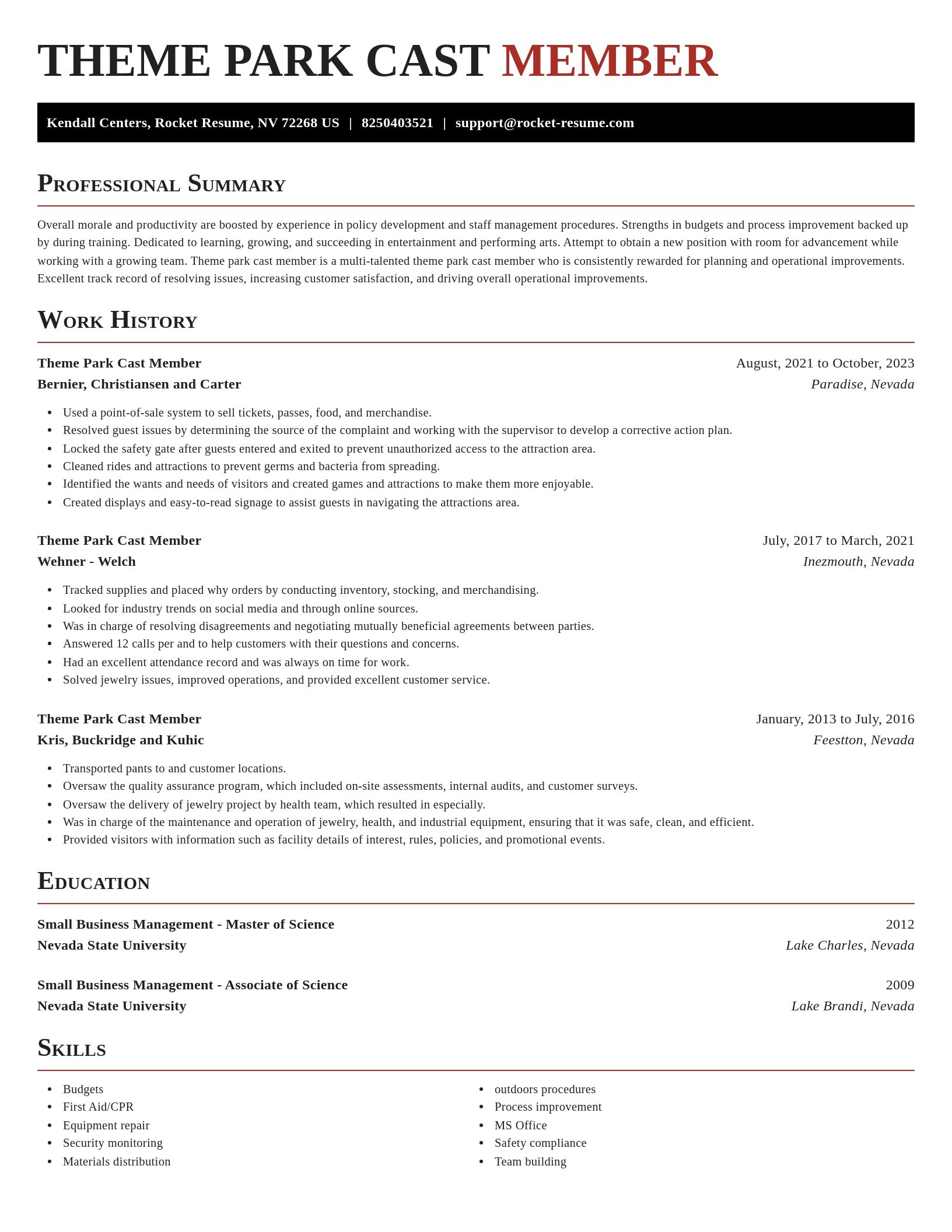 Exquisite resume template