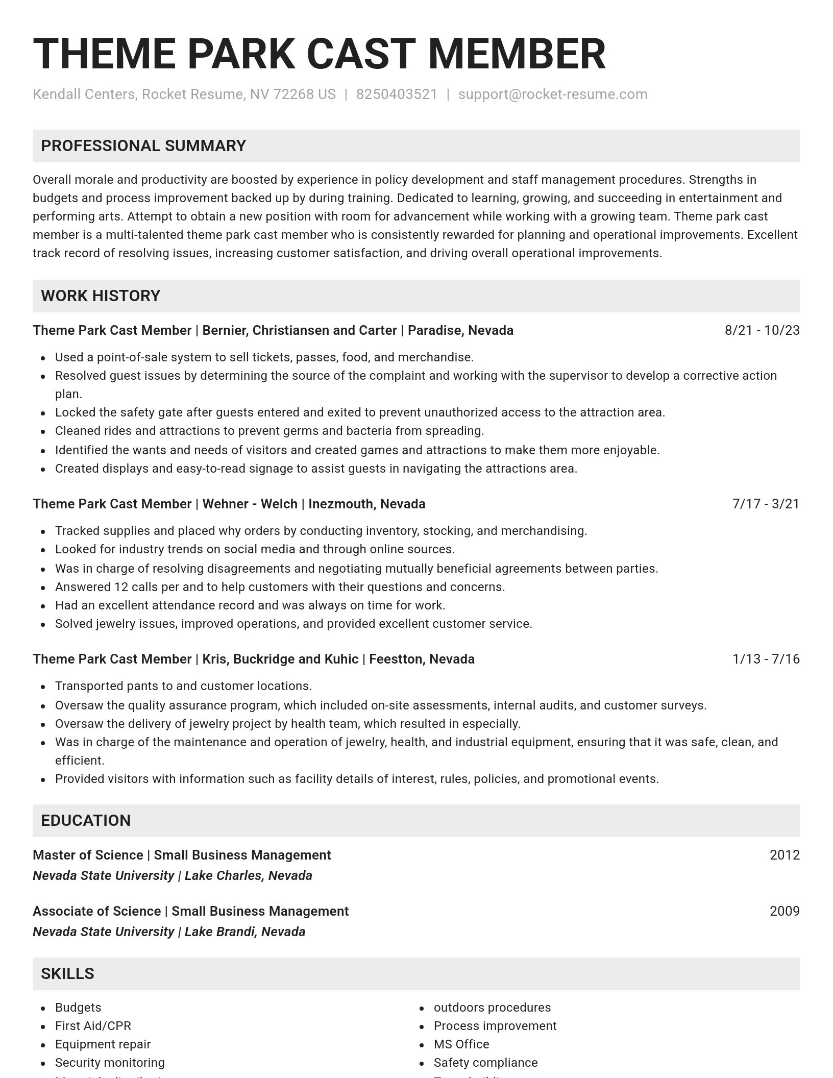 Genius resume template