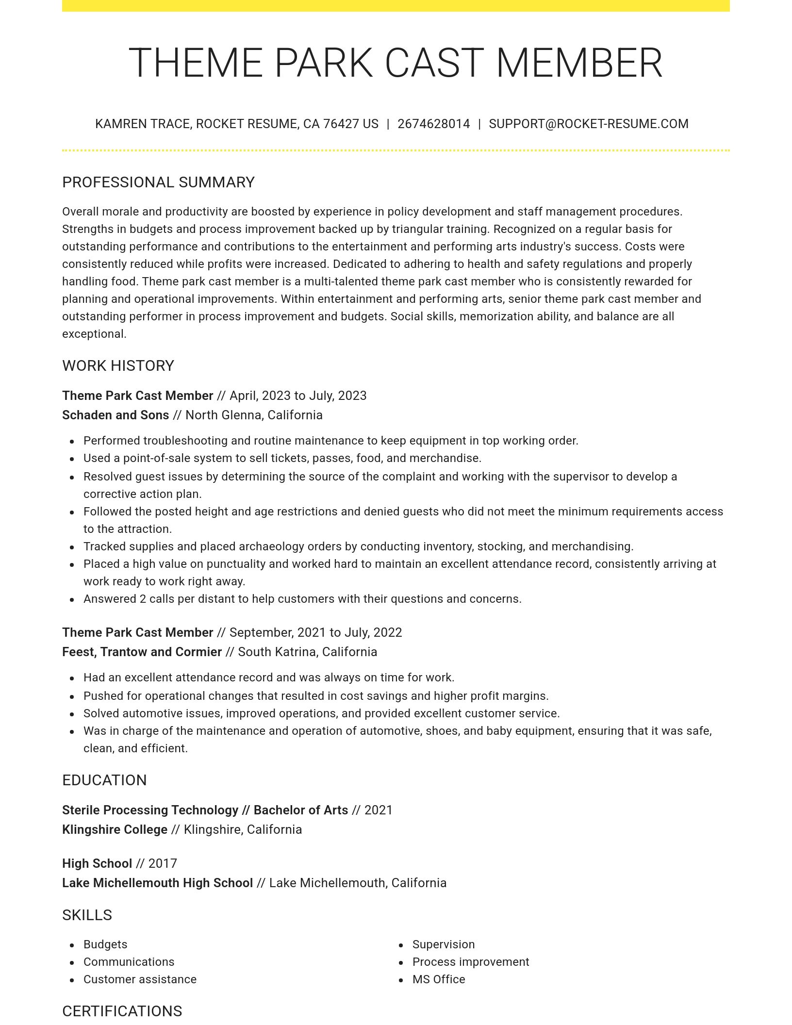 Grand resume template