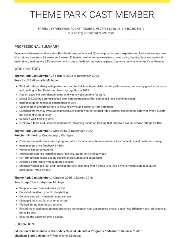 Grand resume template