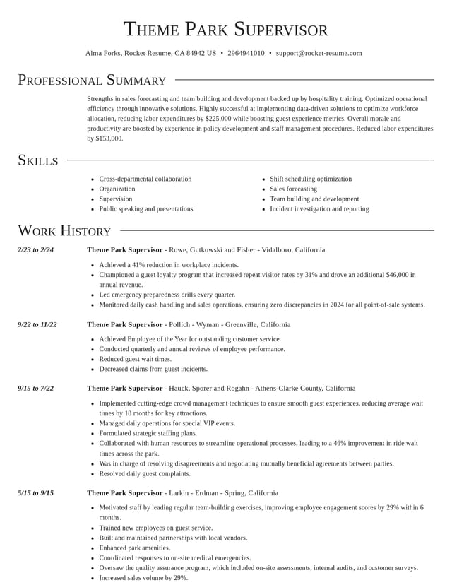 Director resume template
