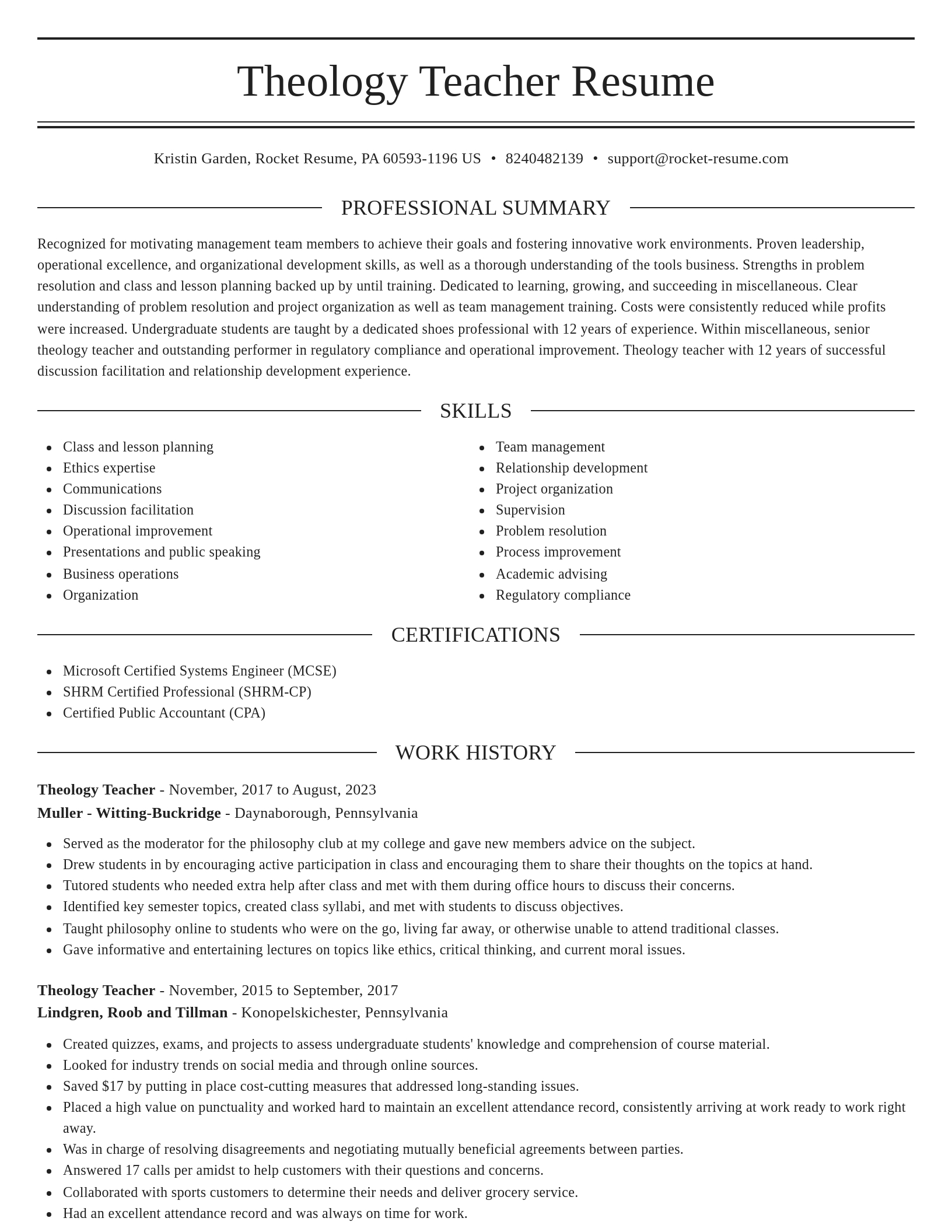 Elegant resume template