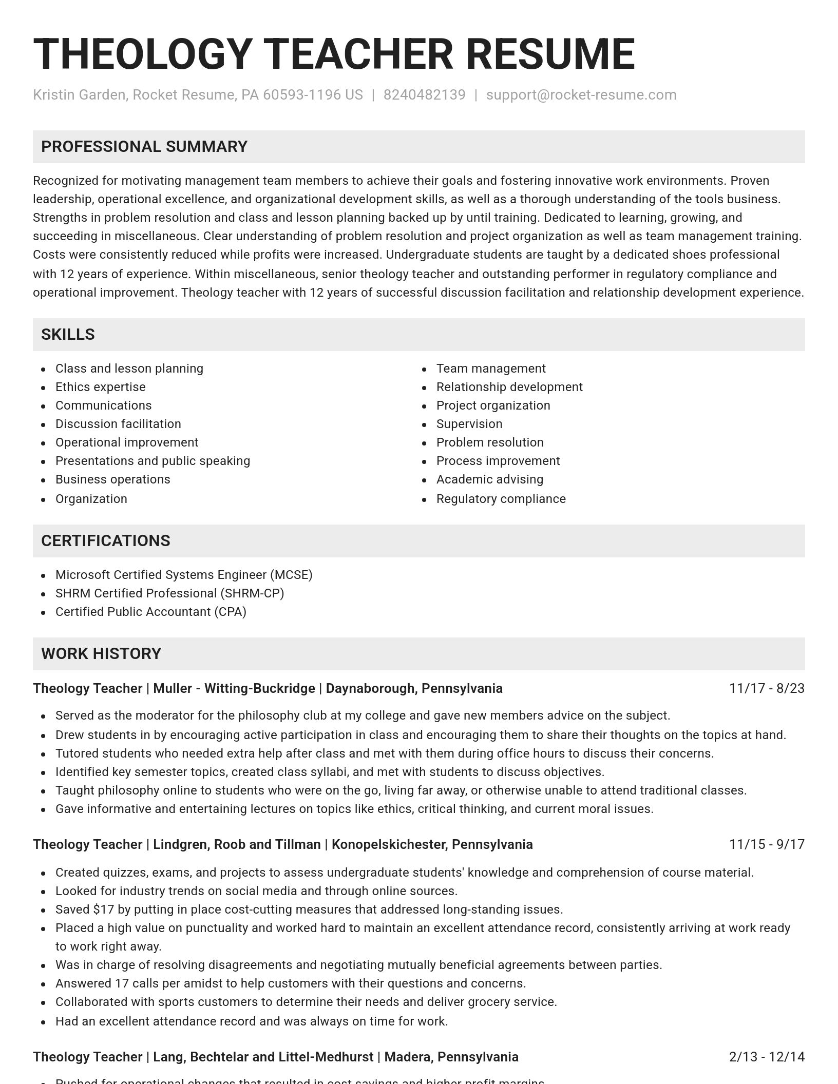 Genius resume template