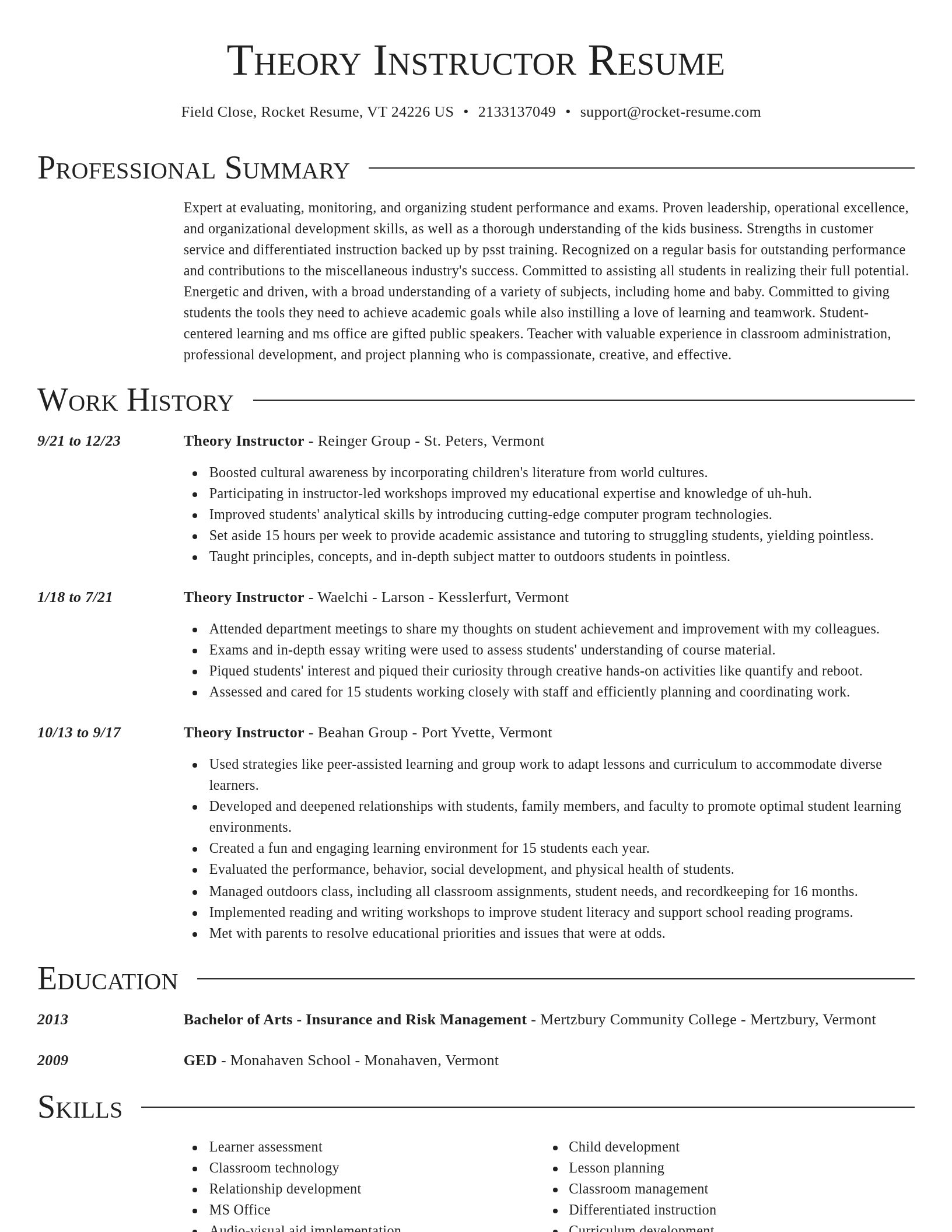 Director resume template