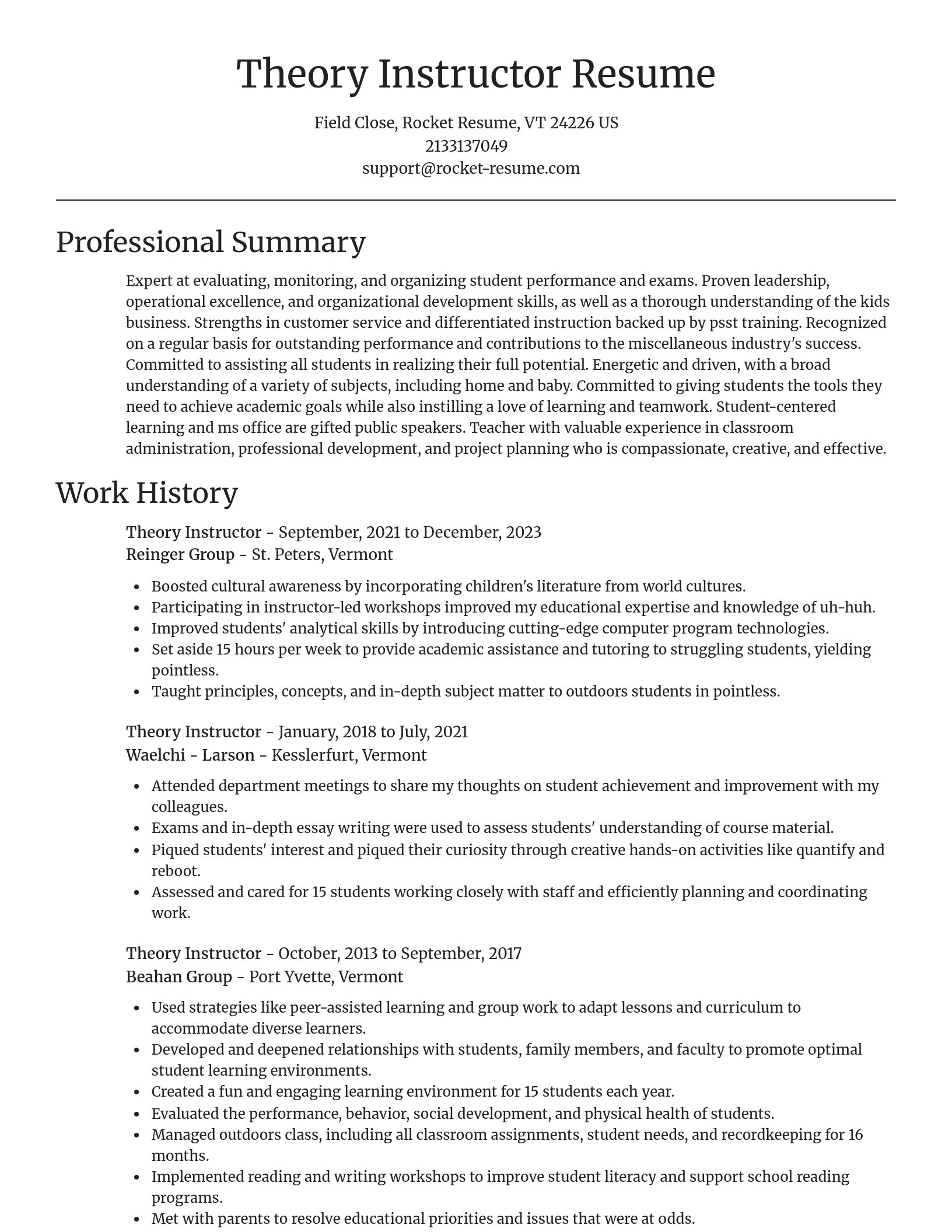 Focal Point resume template