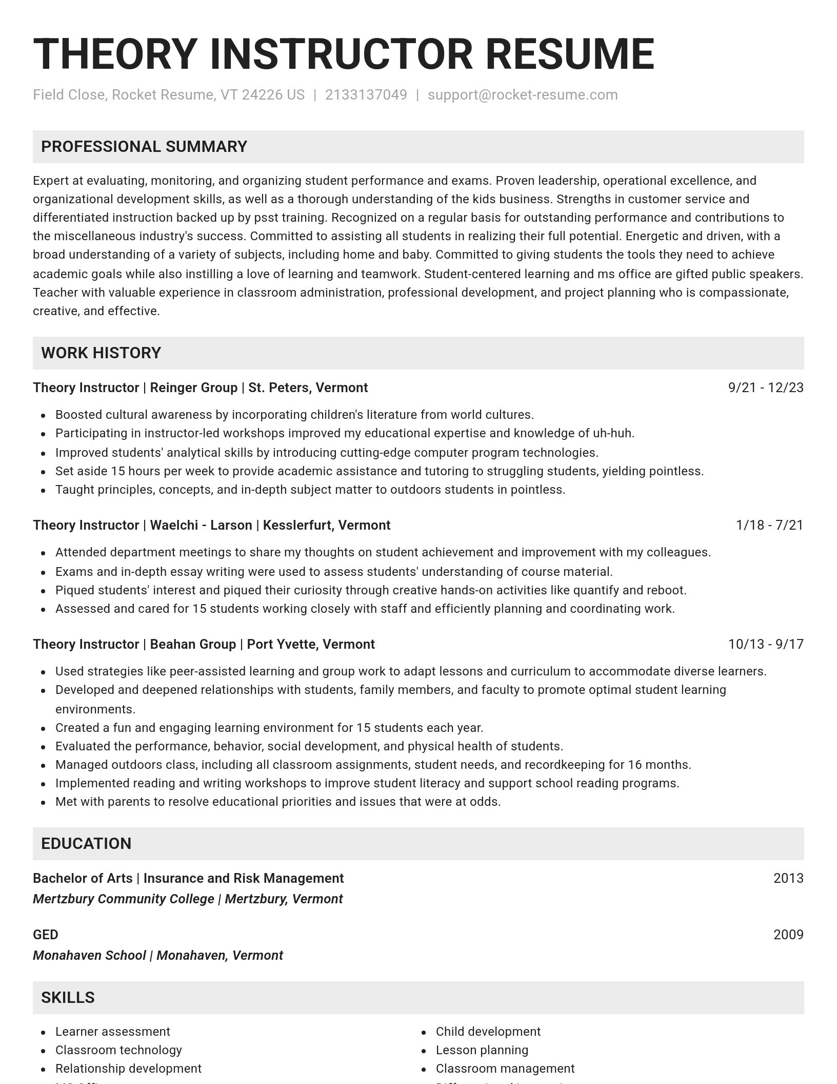 Genius resume template