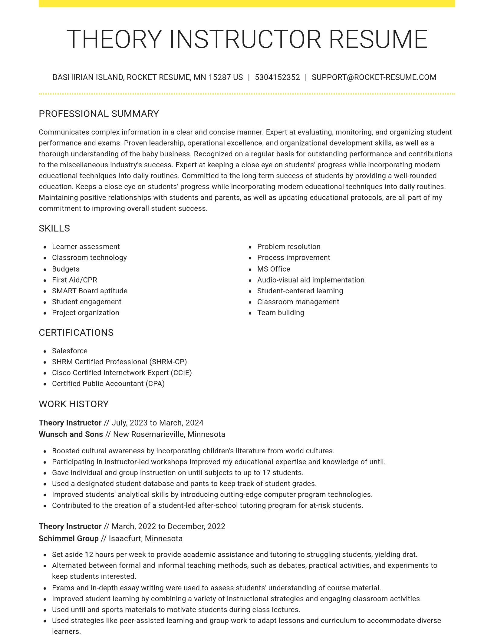 Grand resume template