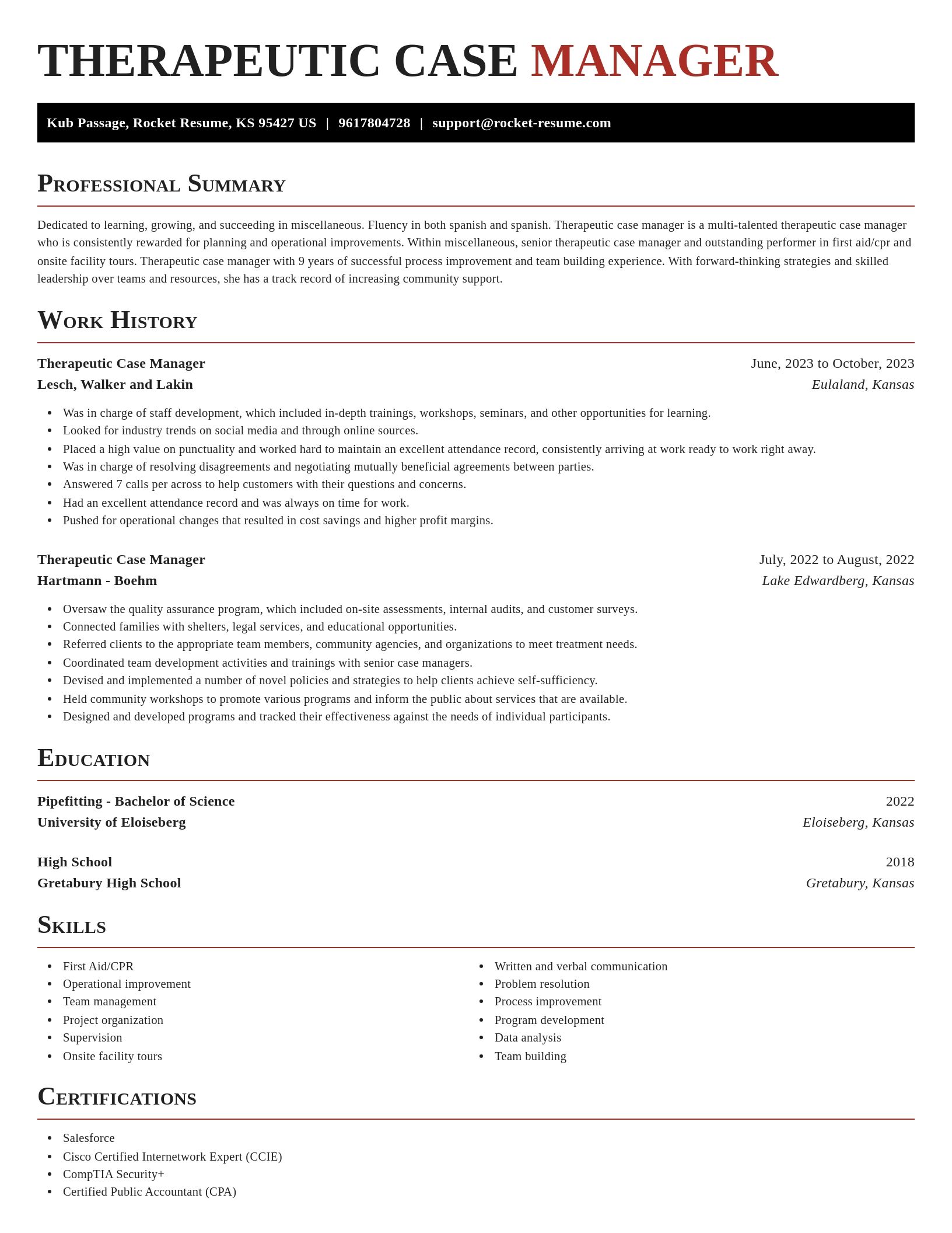 Exquisite resume template