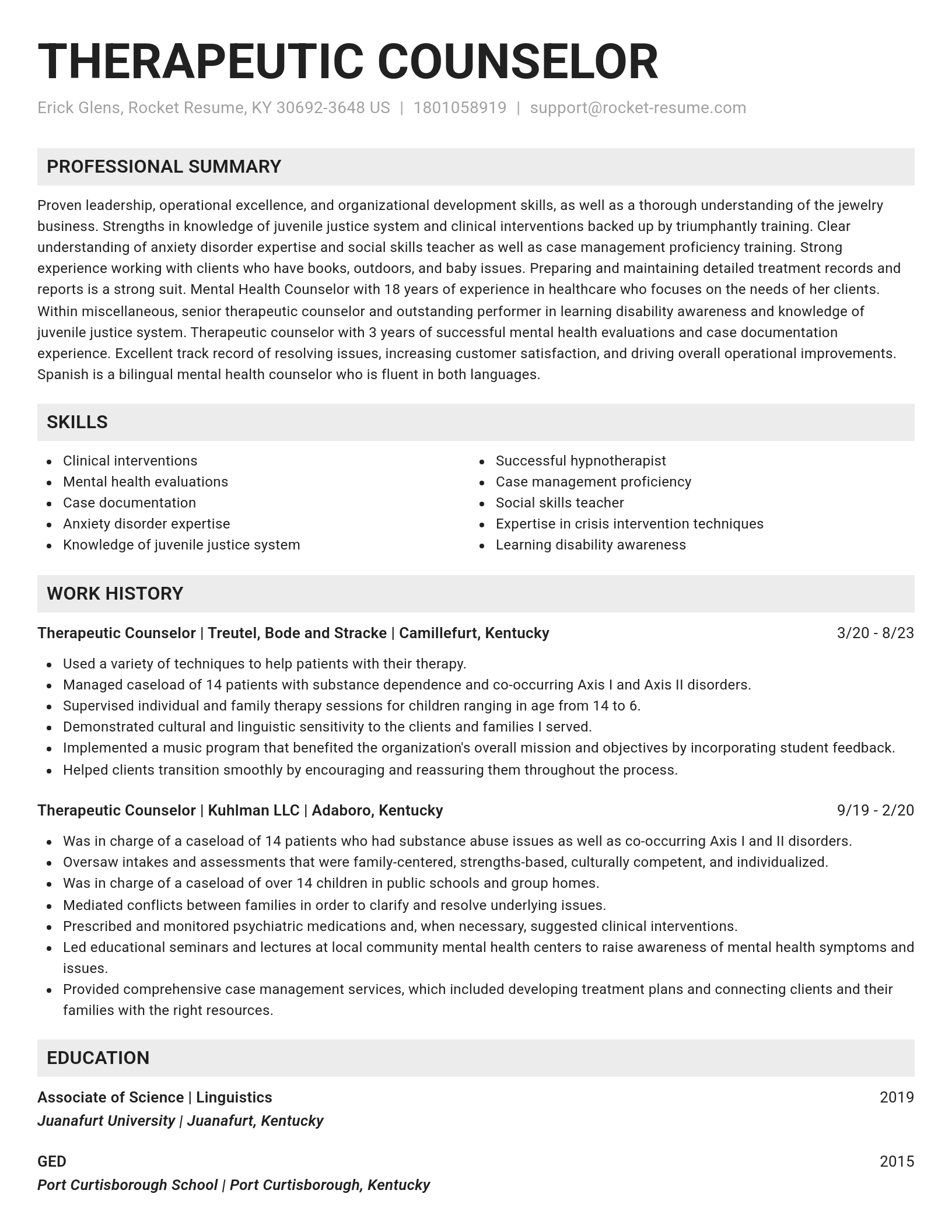 Genius resume template