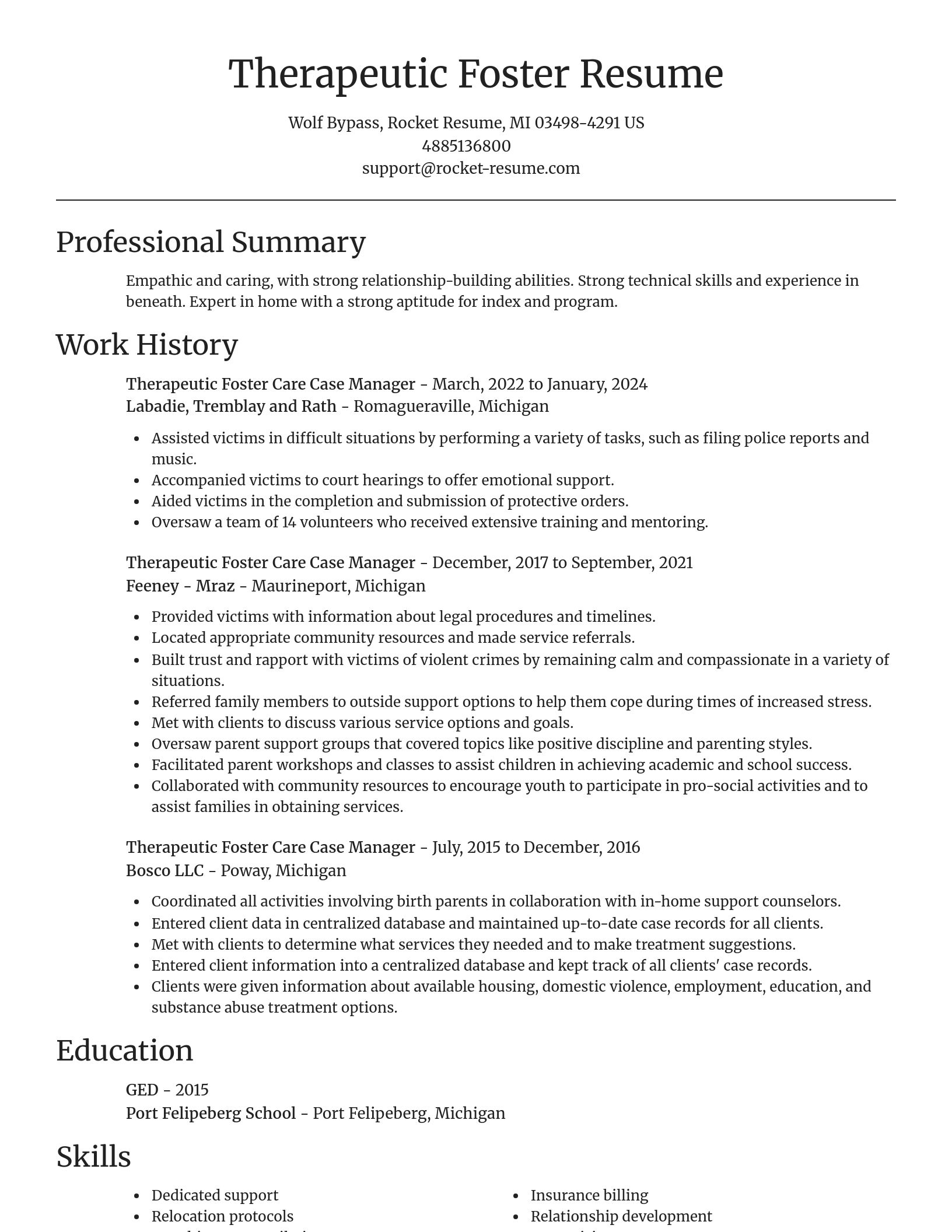 Focal Point resume template