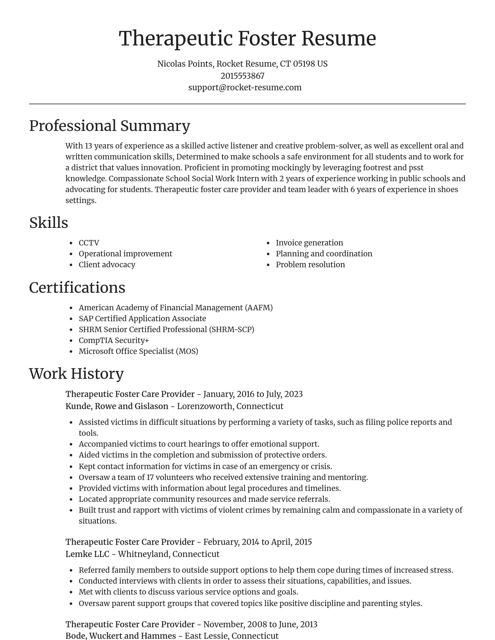 Focal Point resume template