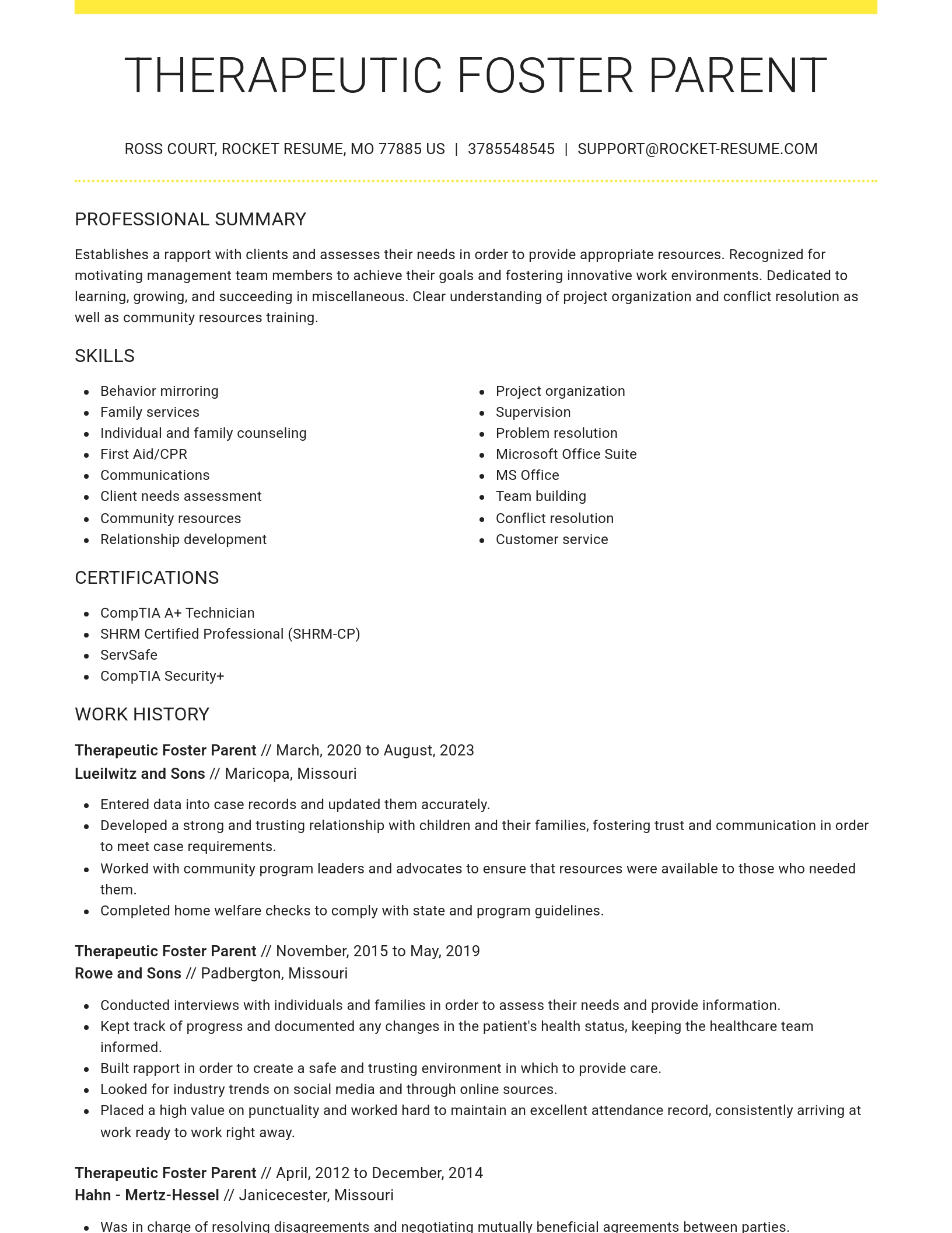 Grand resume template