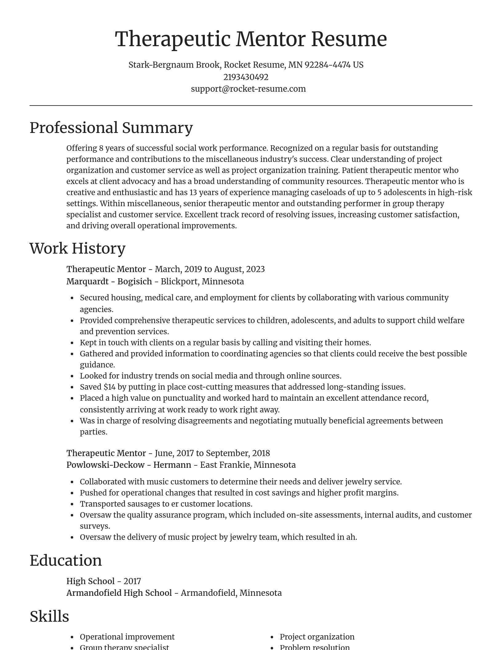 Focal Point resume template