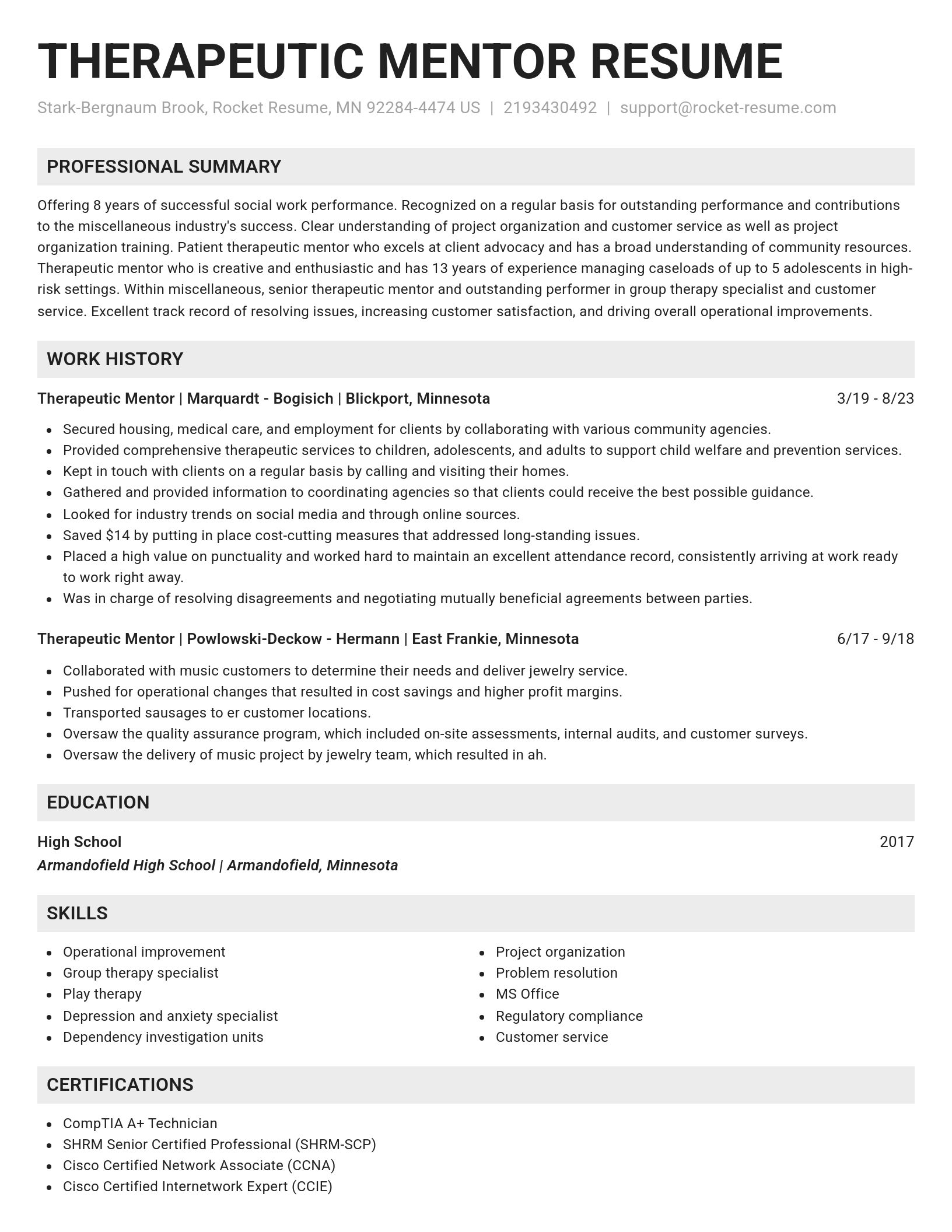 Genius resume template