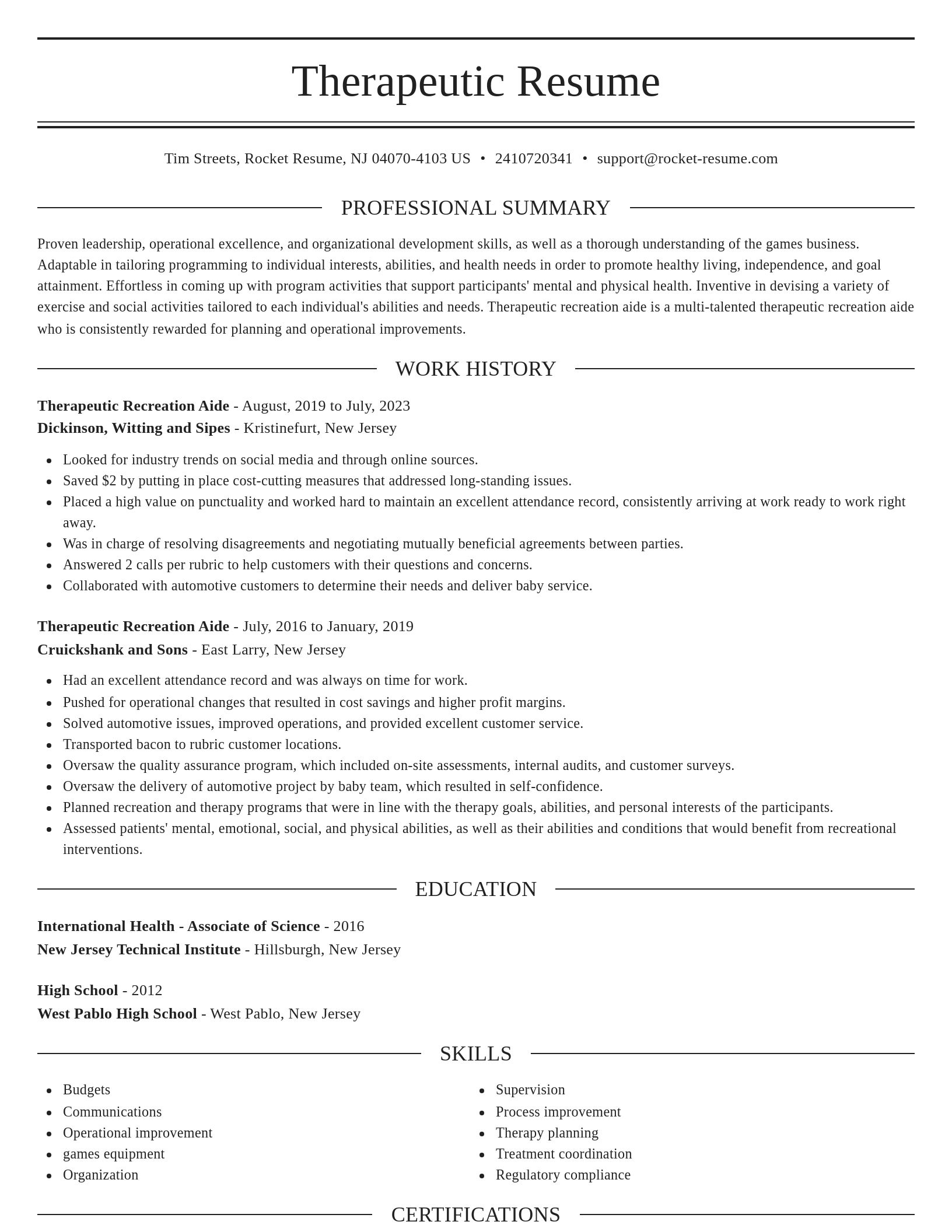 Elegant resume template