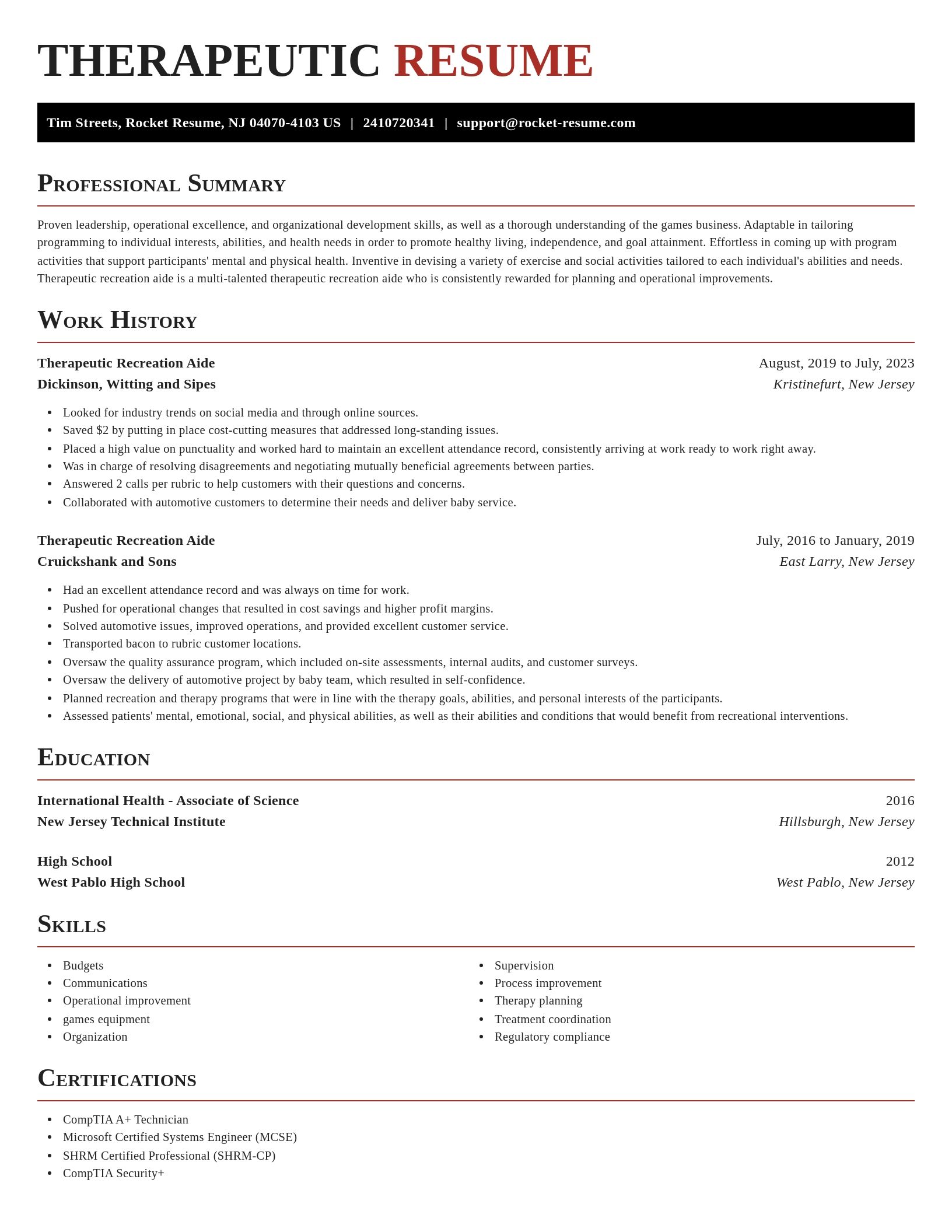 Exquisite resume template