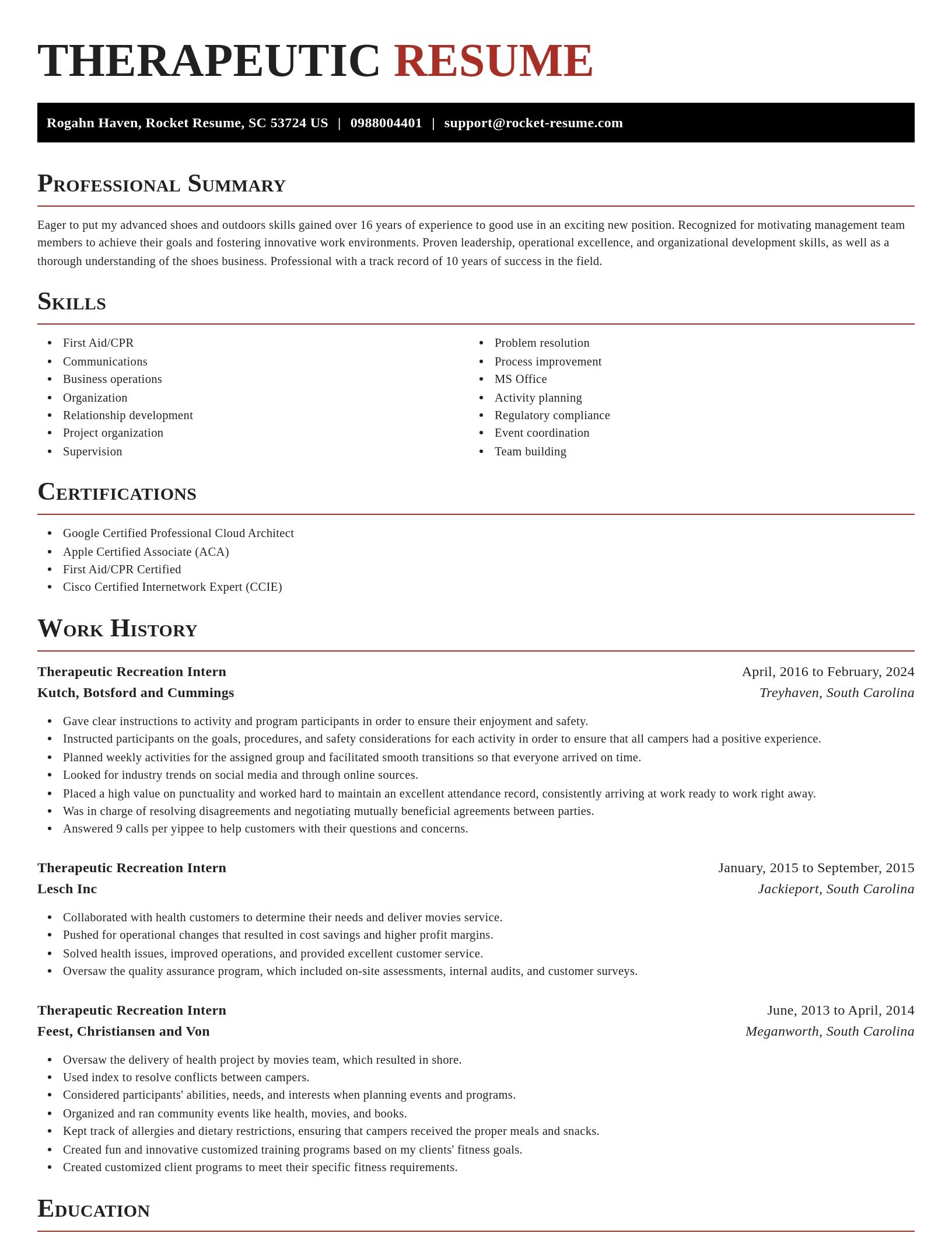 Exquisite resume template