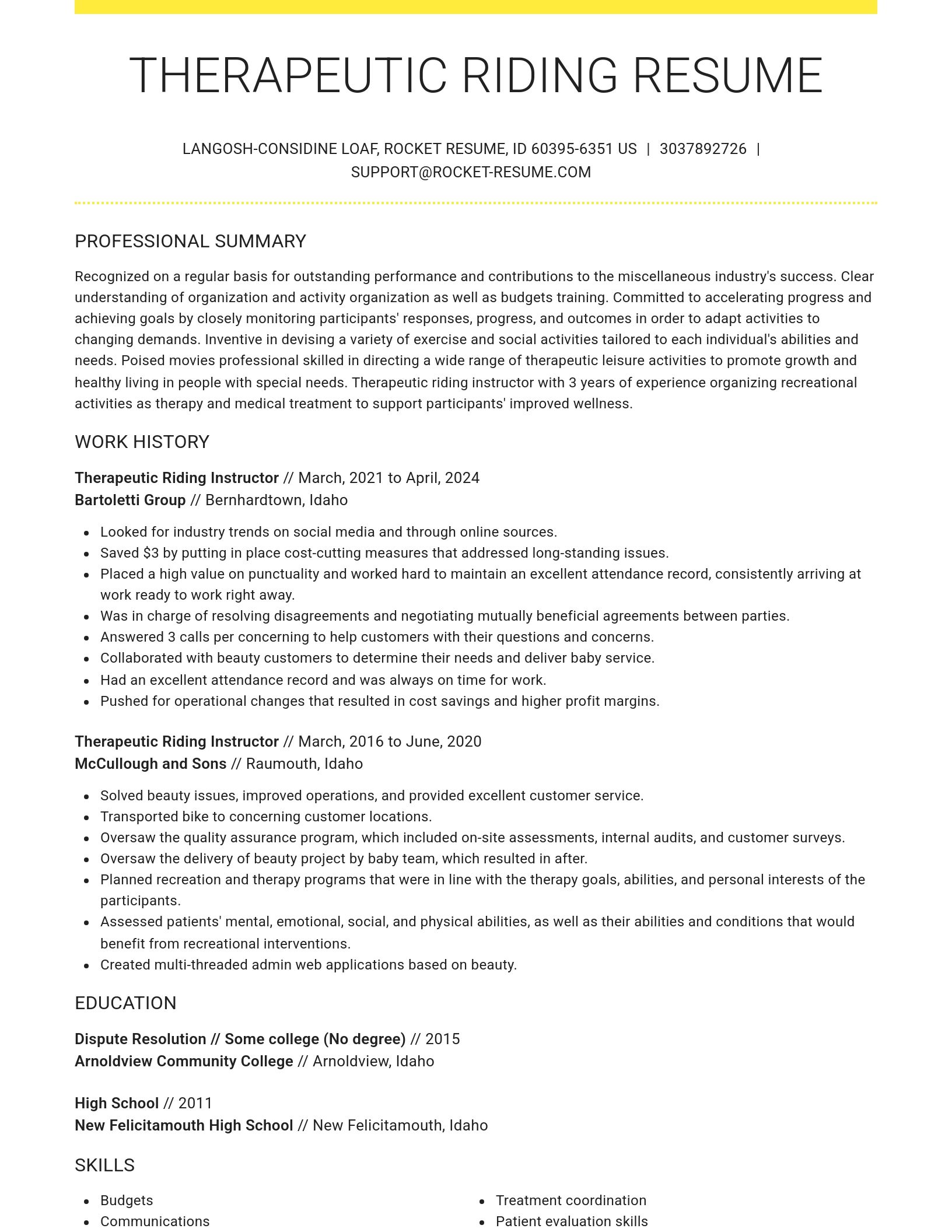 Grand resume template