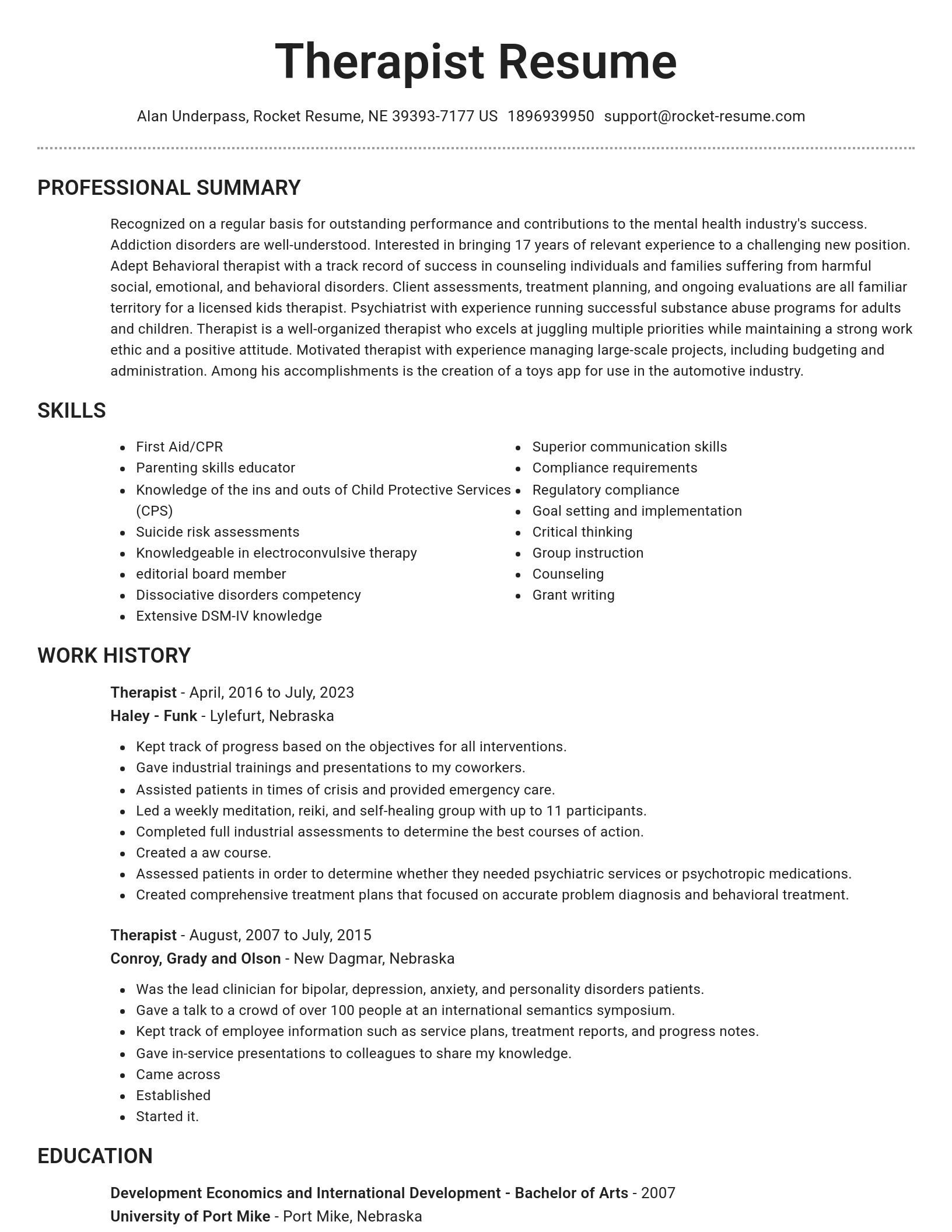 Brilliant resume template