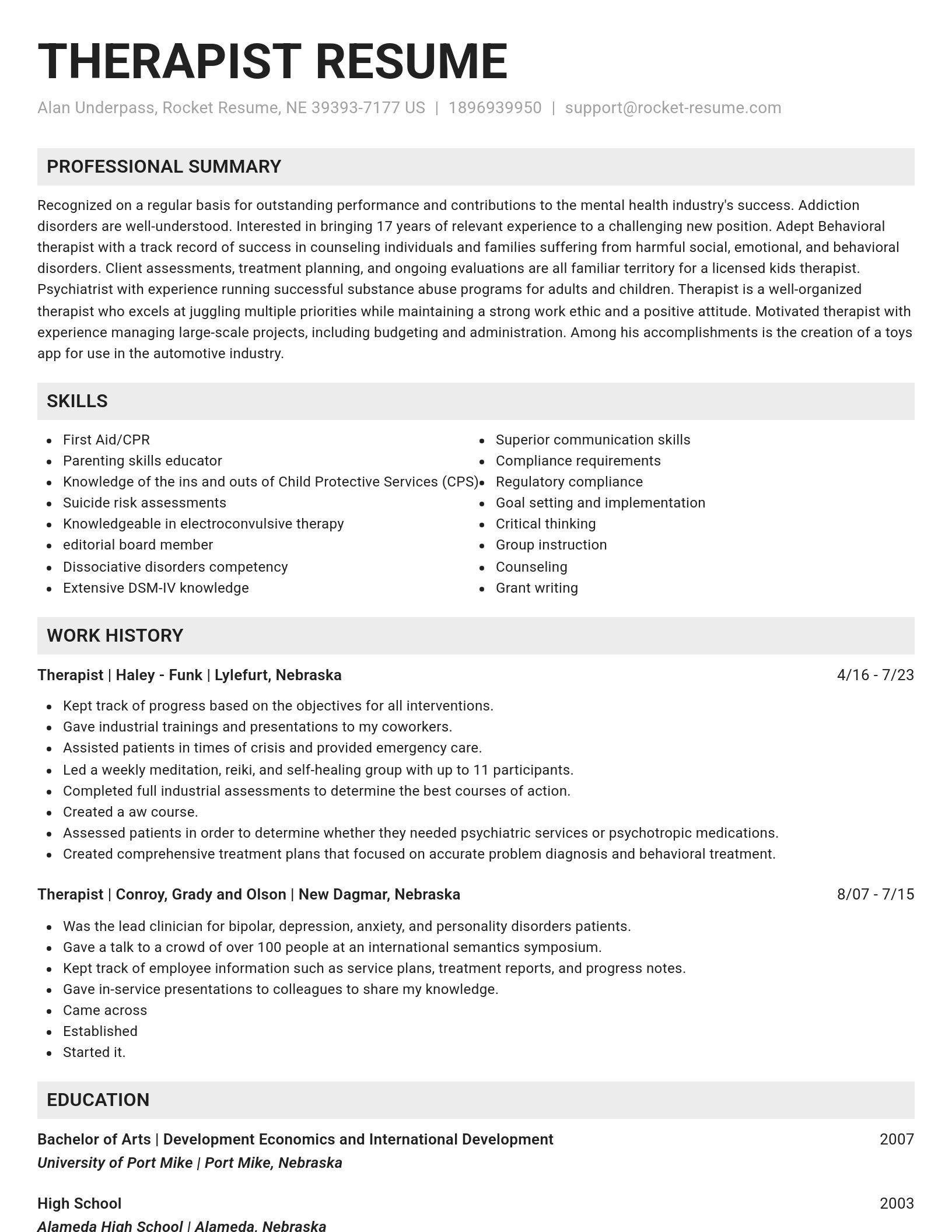 Genius resume template