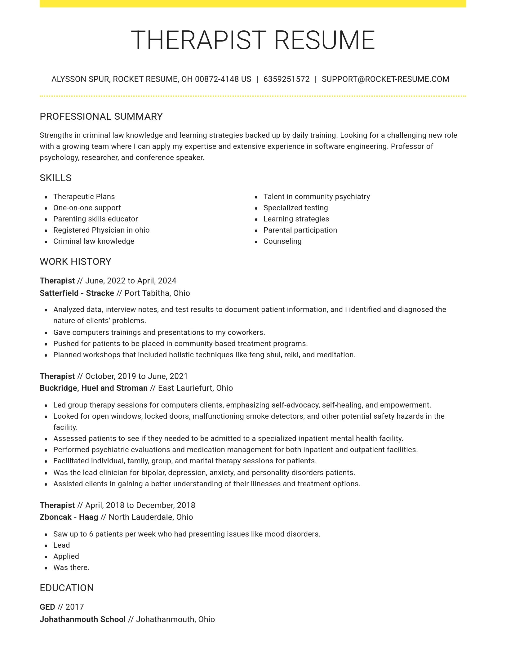 Grand resume template