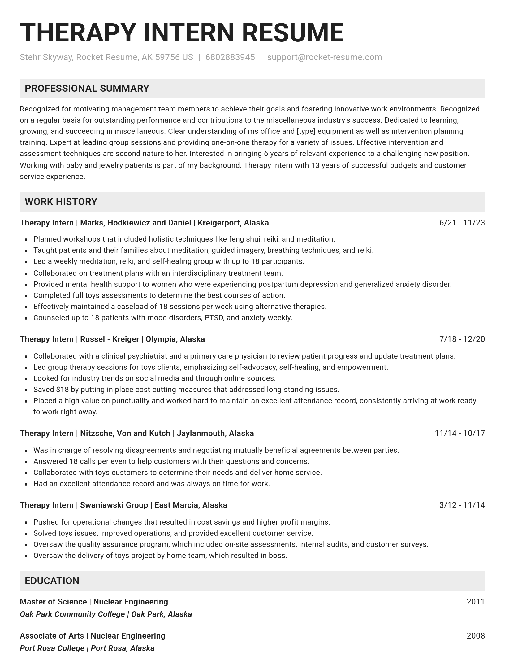 Genius resume template