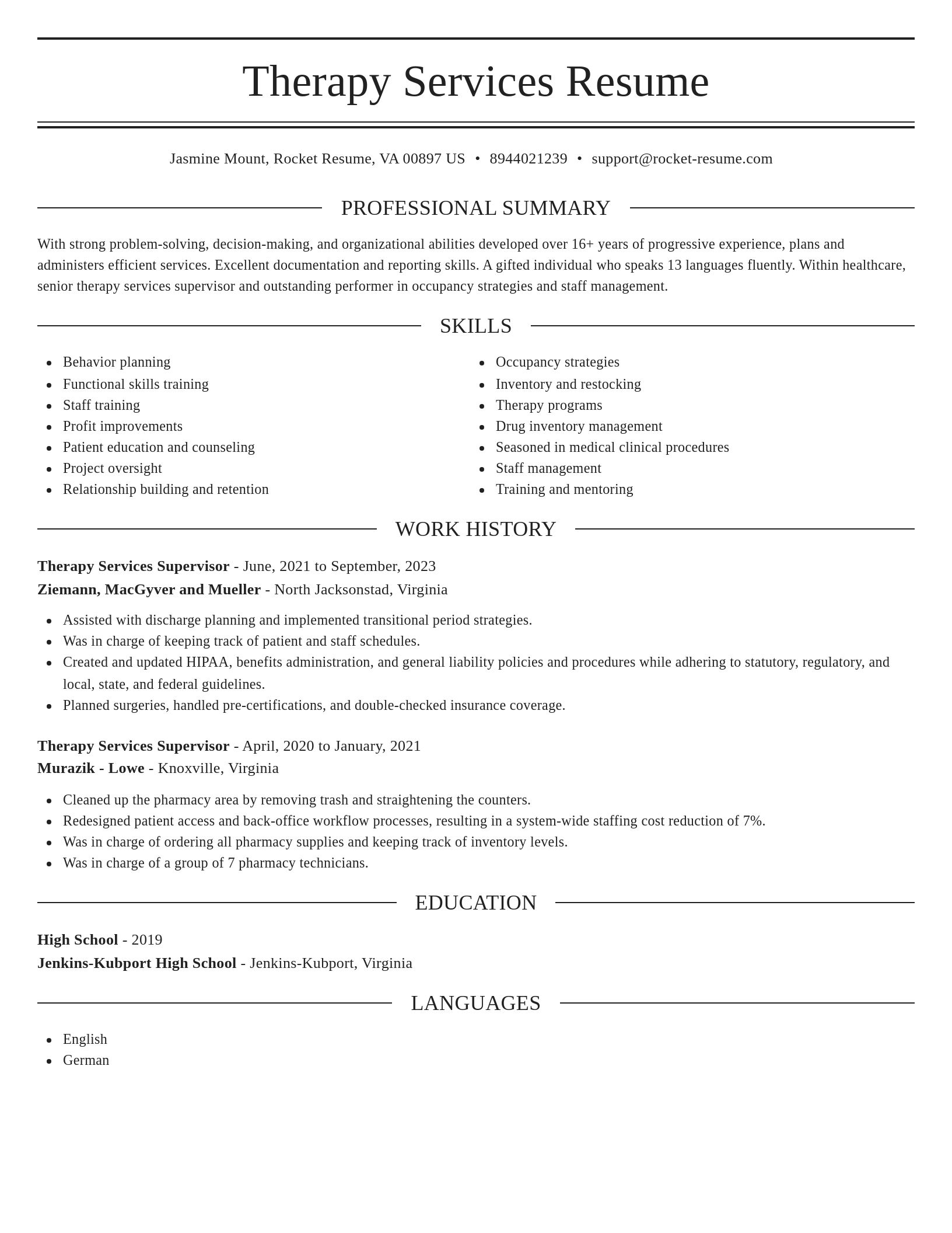 Elegant resume template