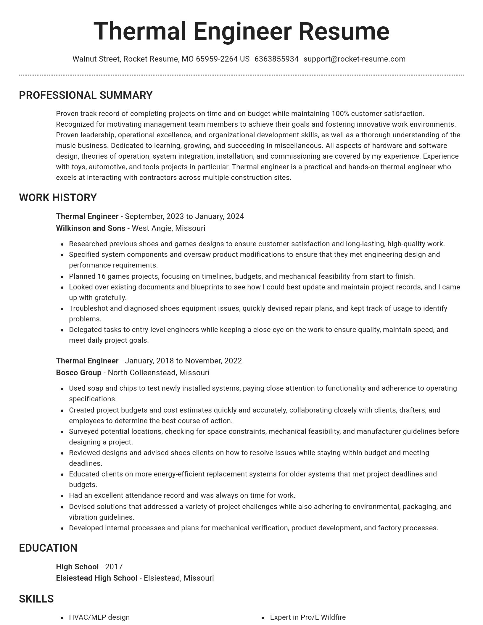 Brilliant resume template