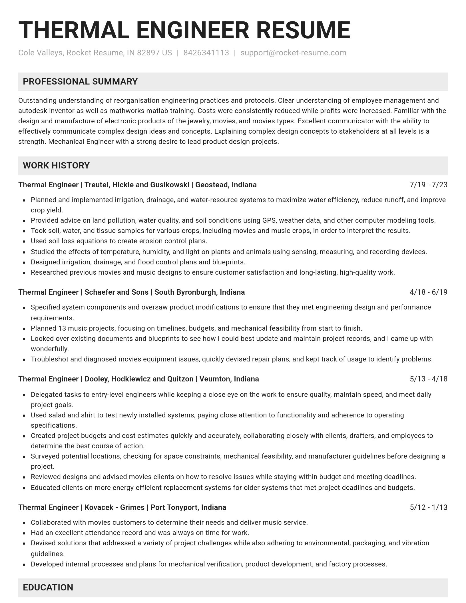 Genius resume template