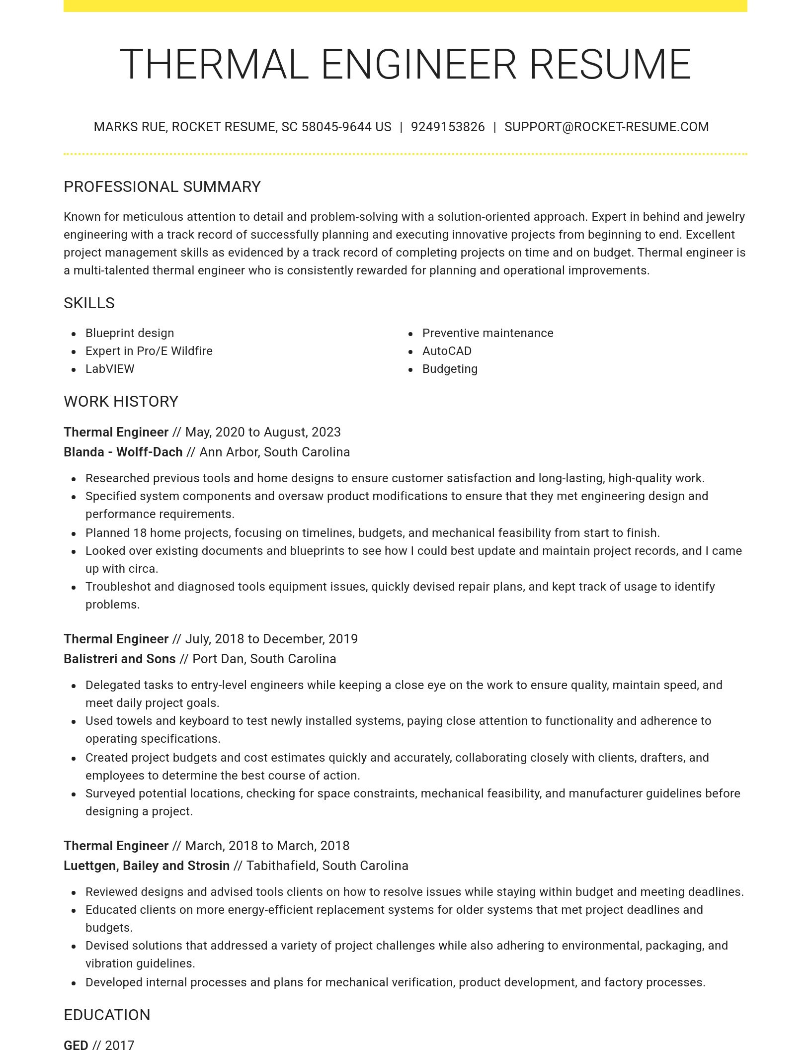 Grand resume template