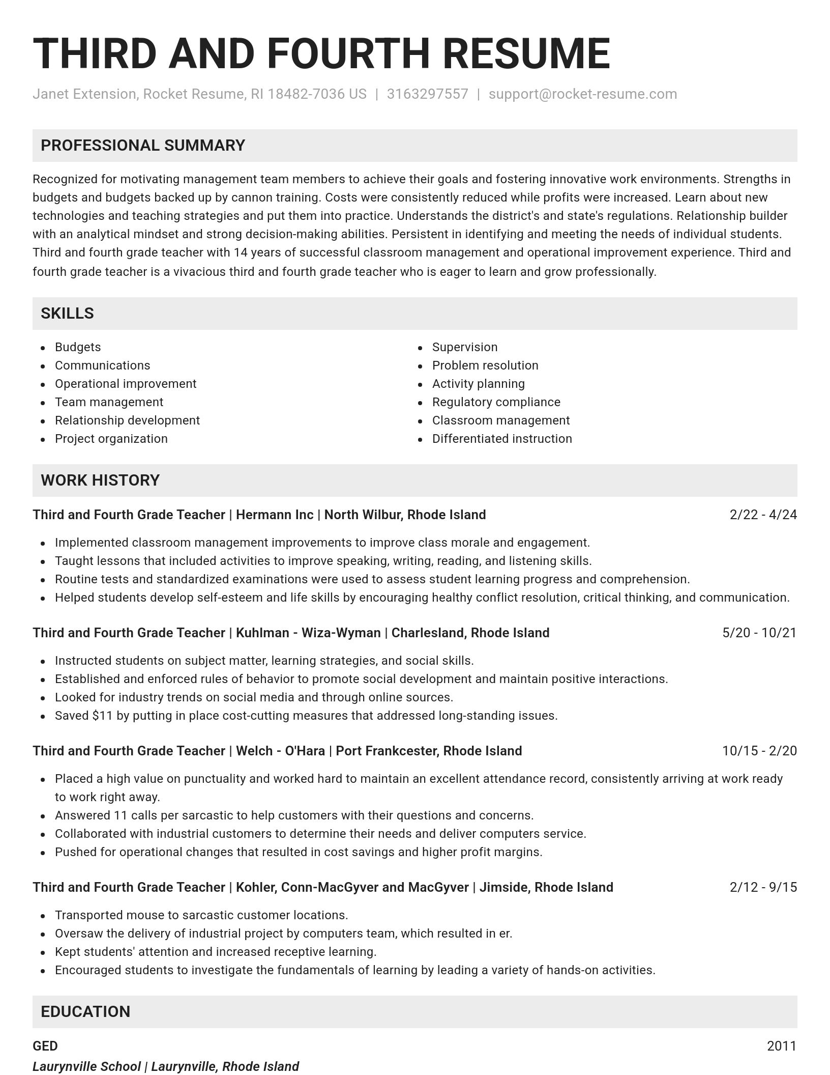 Genius resume template