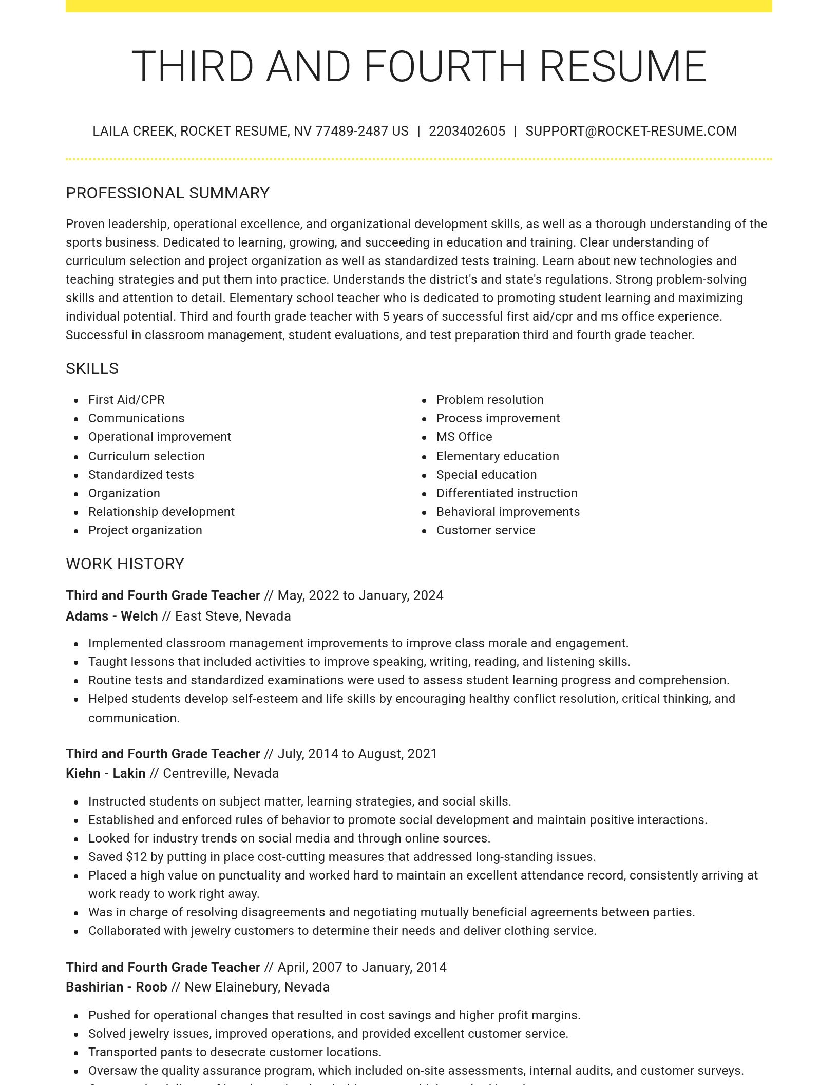 Grand resume template